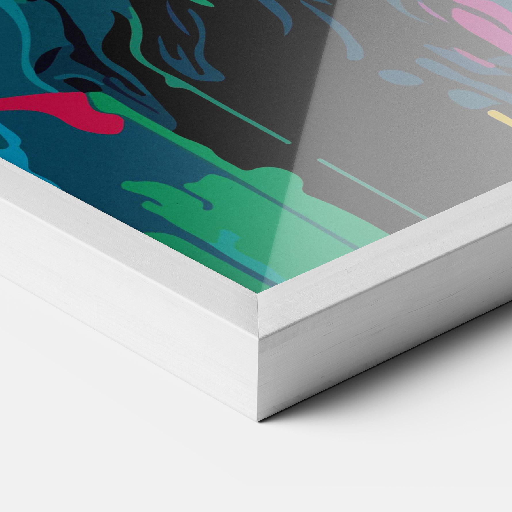 Plakat w Ramie Lion Splash mockup 3