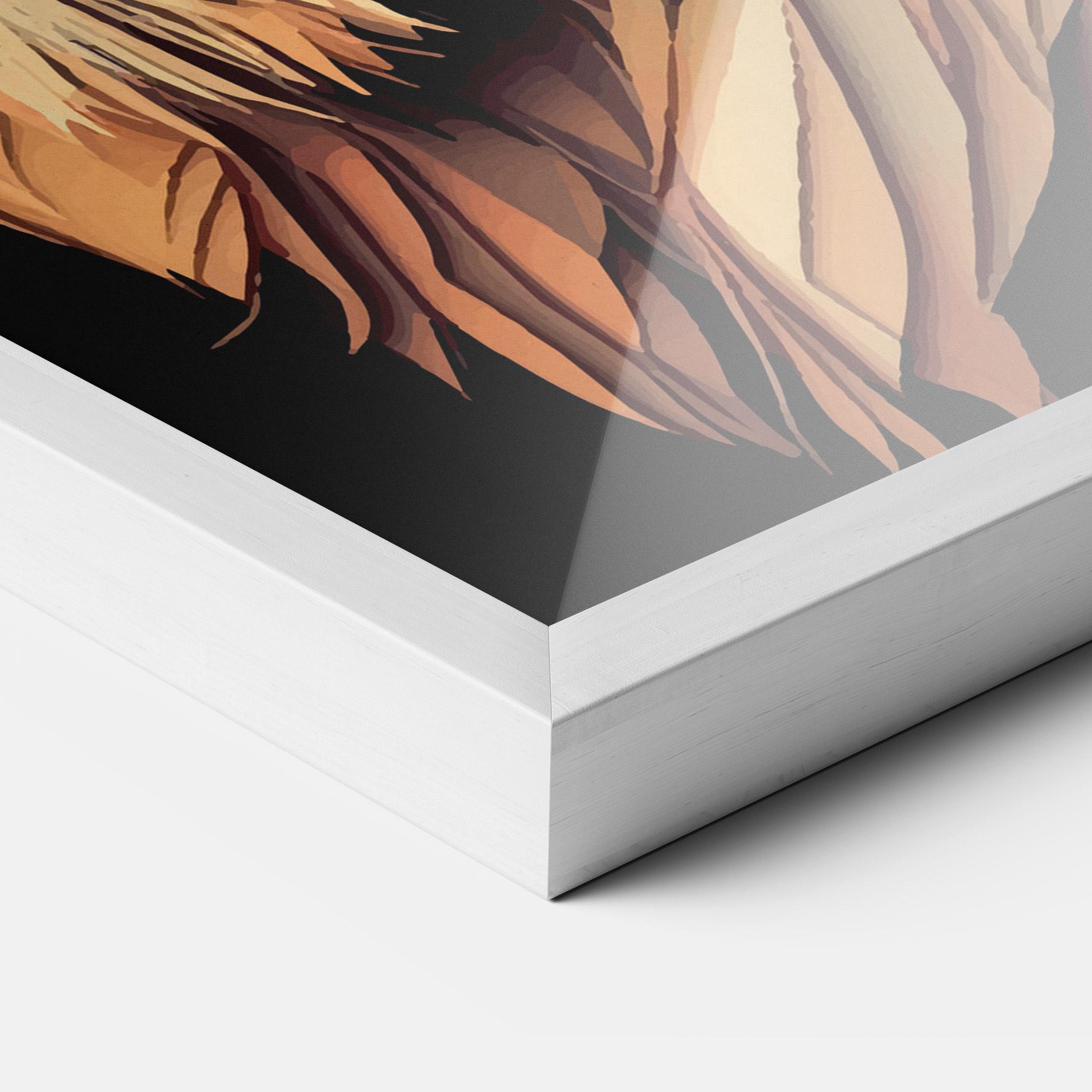 Plakat w Ramie Orange Mix Lion mockup 3