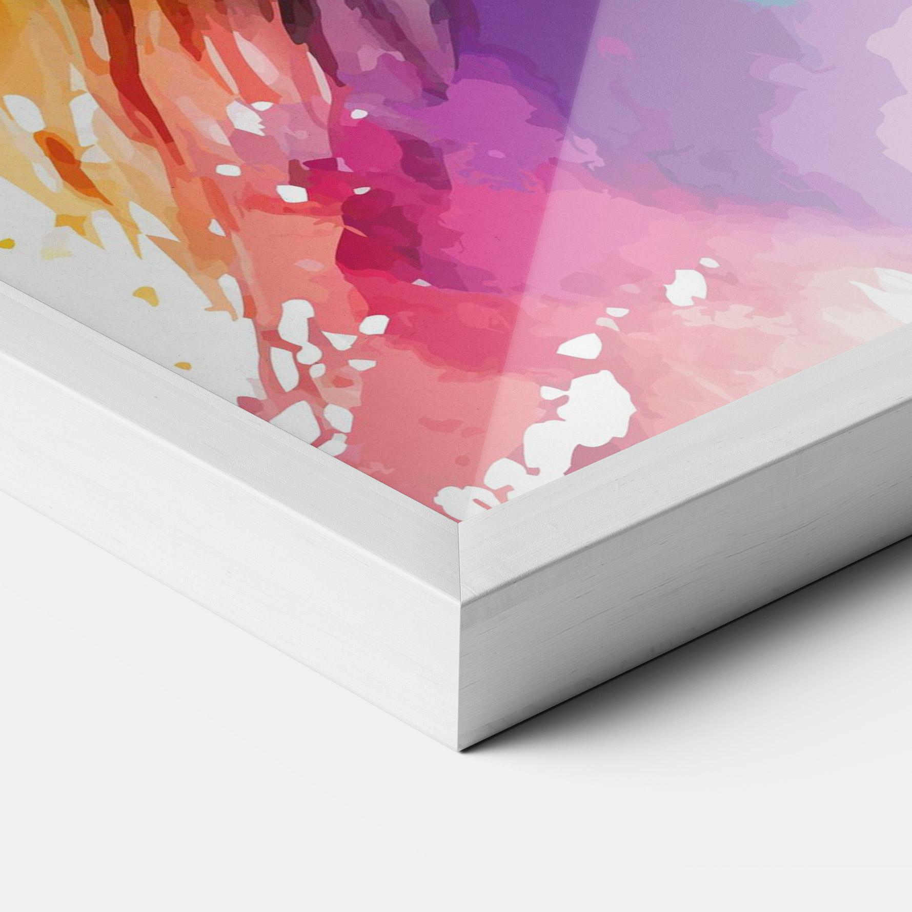 Plakat w Ramie Vibrant Color Lion mockup 3