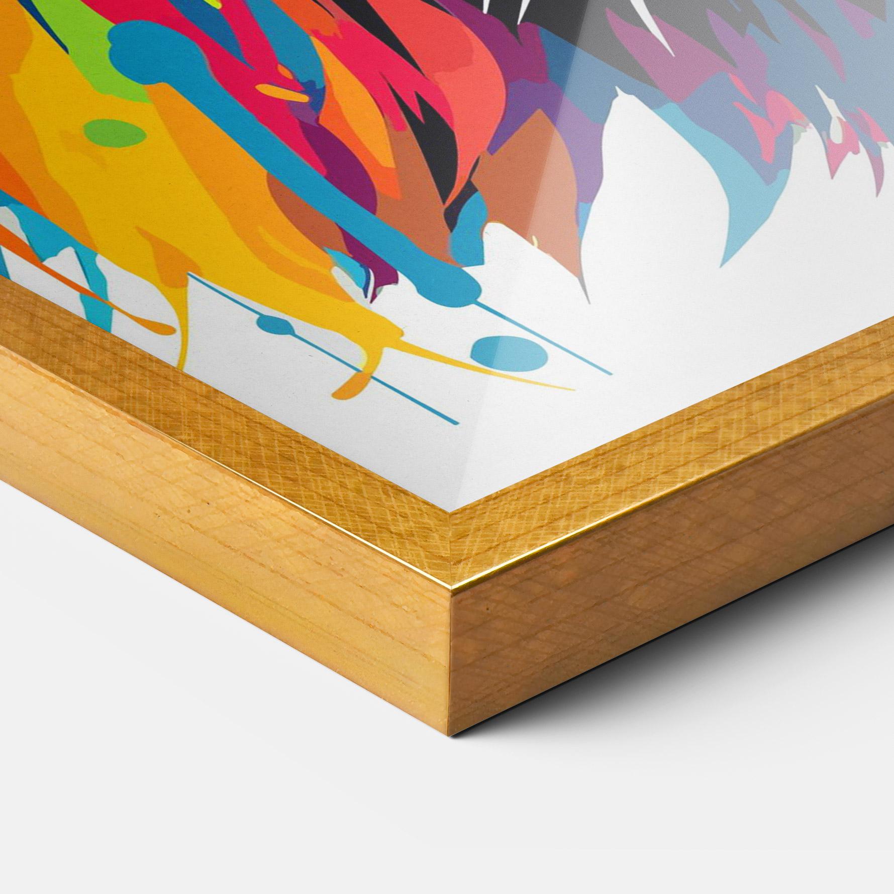 Plakat w Ramie Angry Lion Mix mockup 3