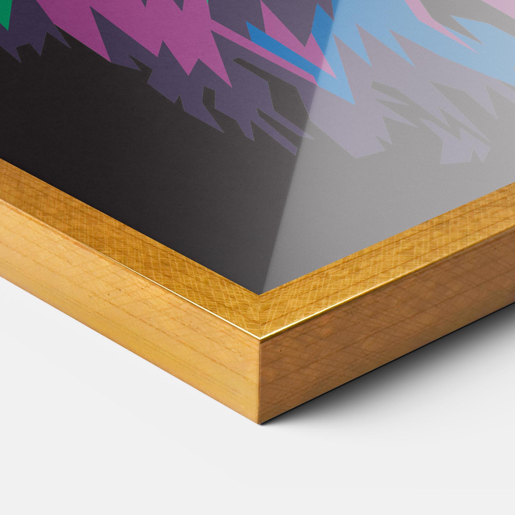 Plakat w Ramie Colorful Lion Head mockup 3