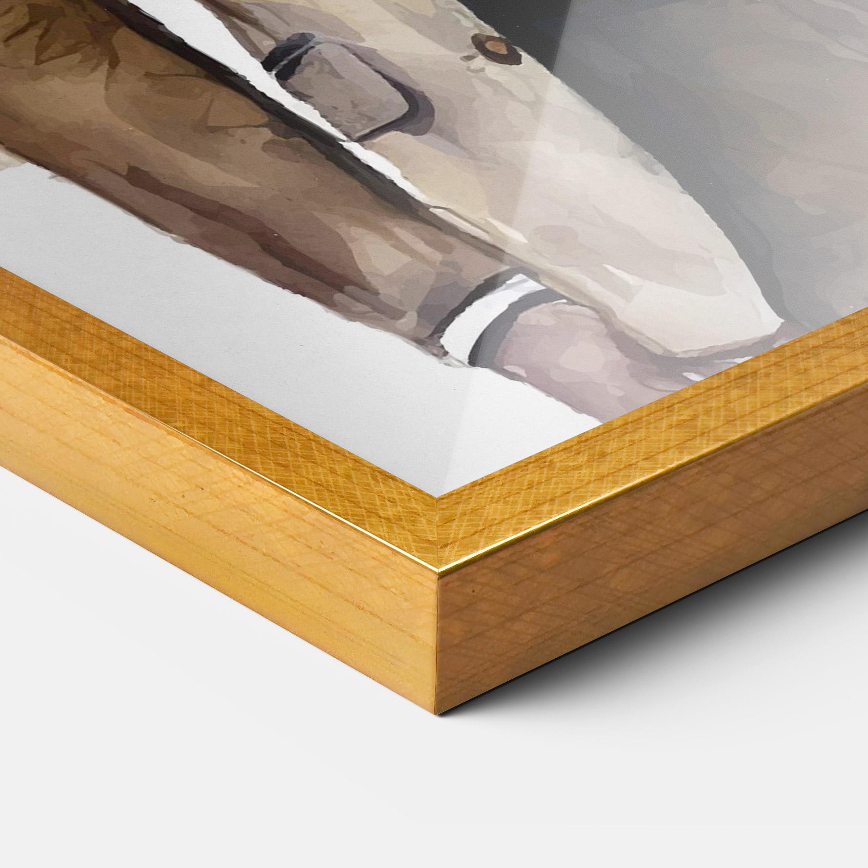 Plakat w Ramie Lion In Suit mockup 3