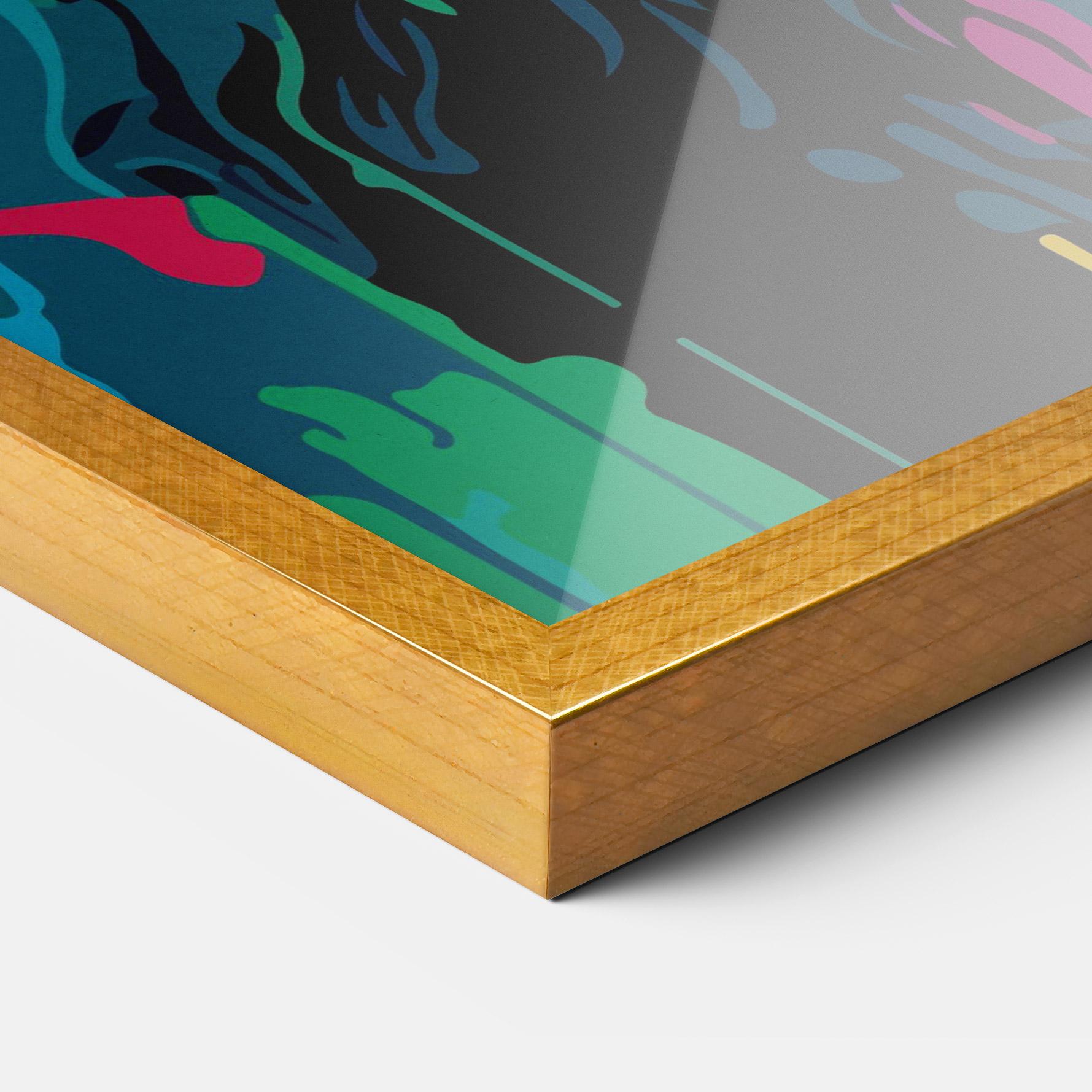 Plakat w Ramie Lion Splash mockup 3