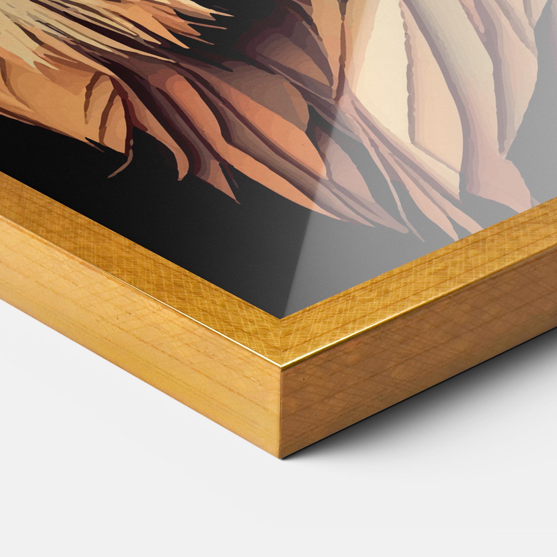 Plakat w Ramie Orange Mix Lion mockup 3