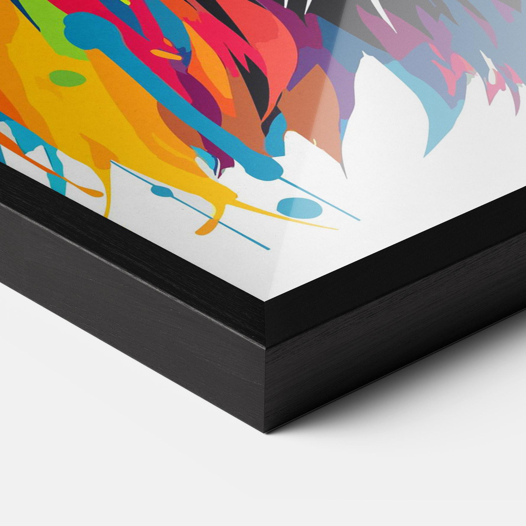 Plakat w Ramie Angry Lion Mix mockup 3