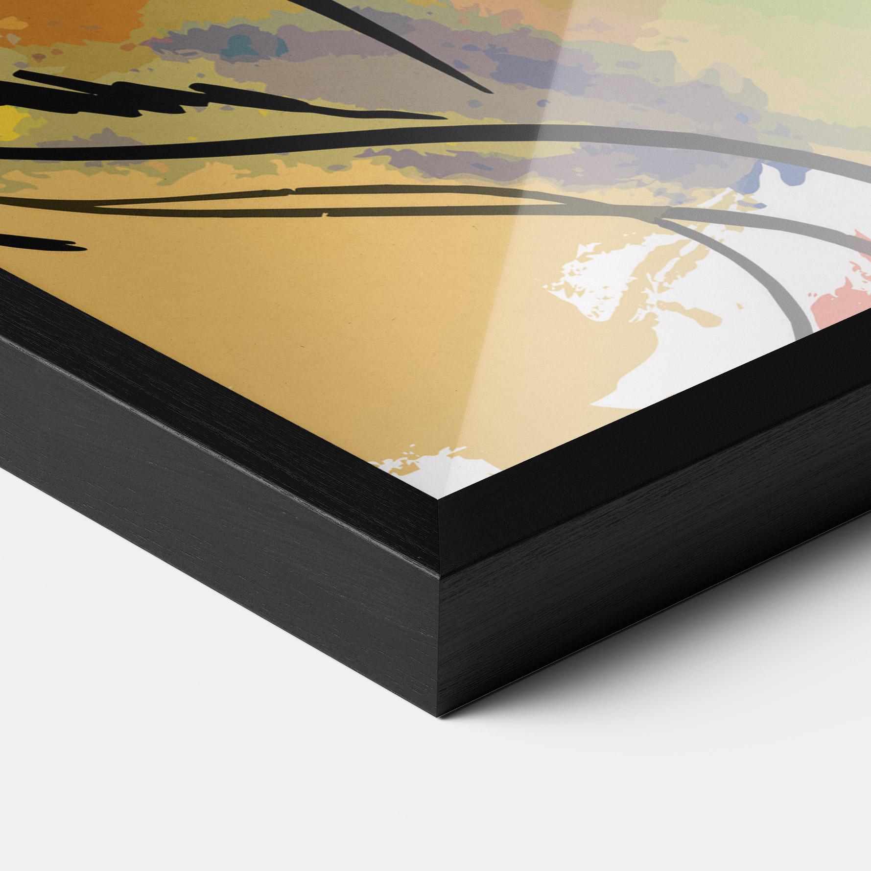 Plakat w Ramie Drawn Lion mockup 3