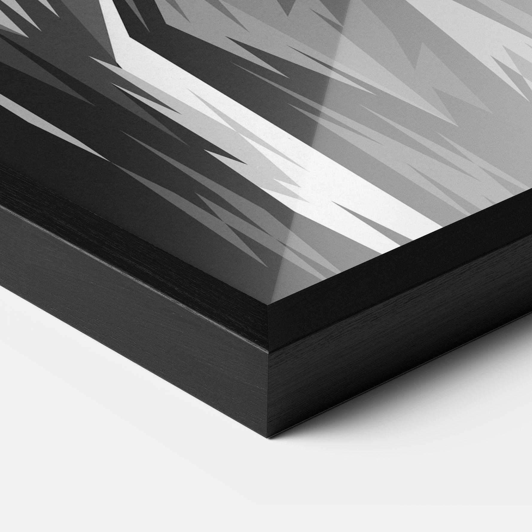 Plakat w Ramie Grey Head Lion mockup 3