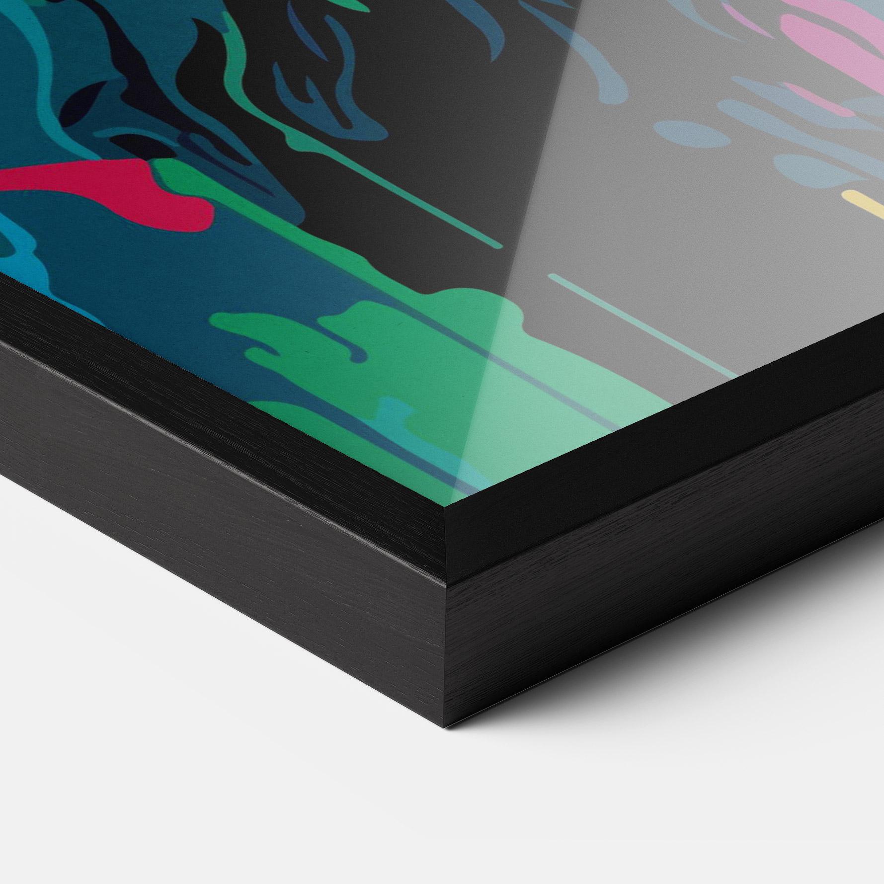 Plakat w Ramie Lion Splash mockup 3