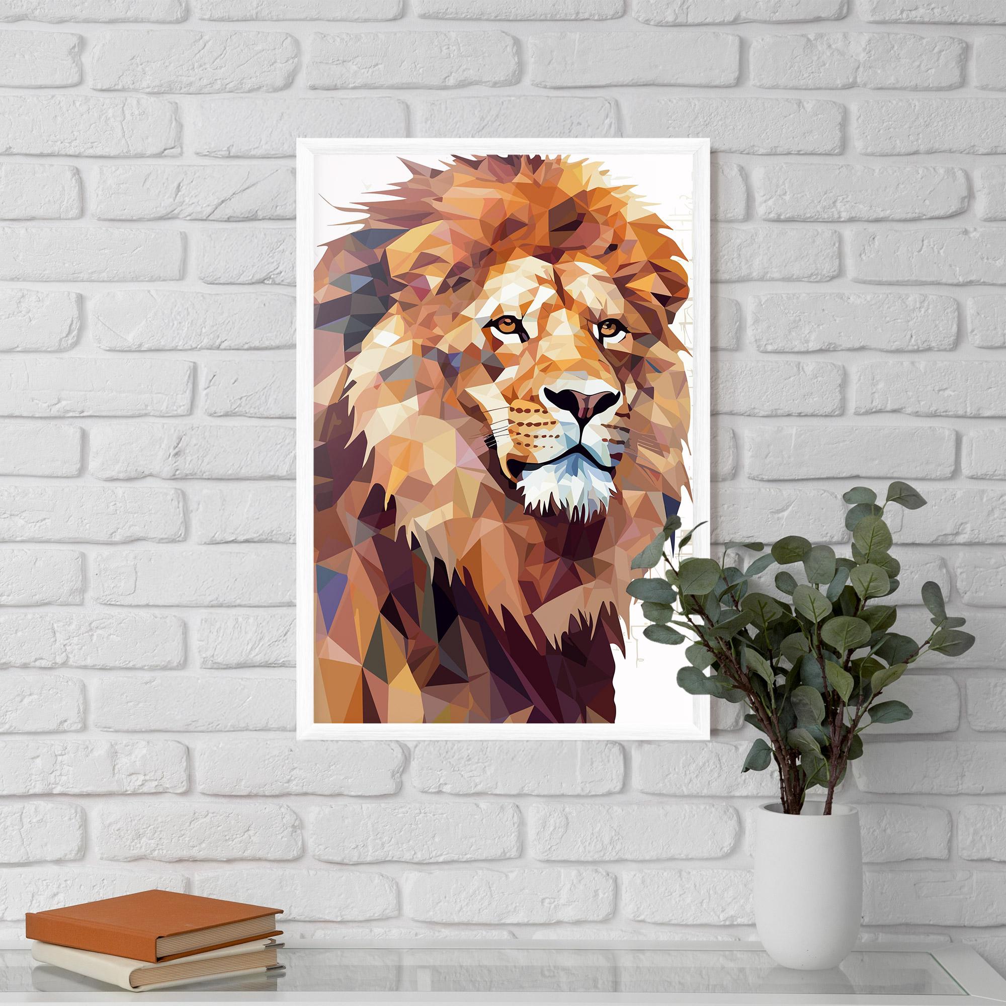 Plakat w Ramie Artistic Lion Head mockup 5