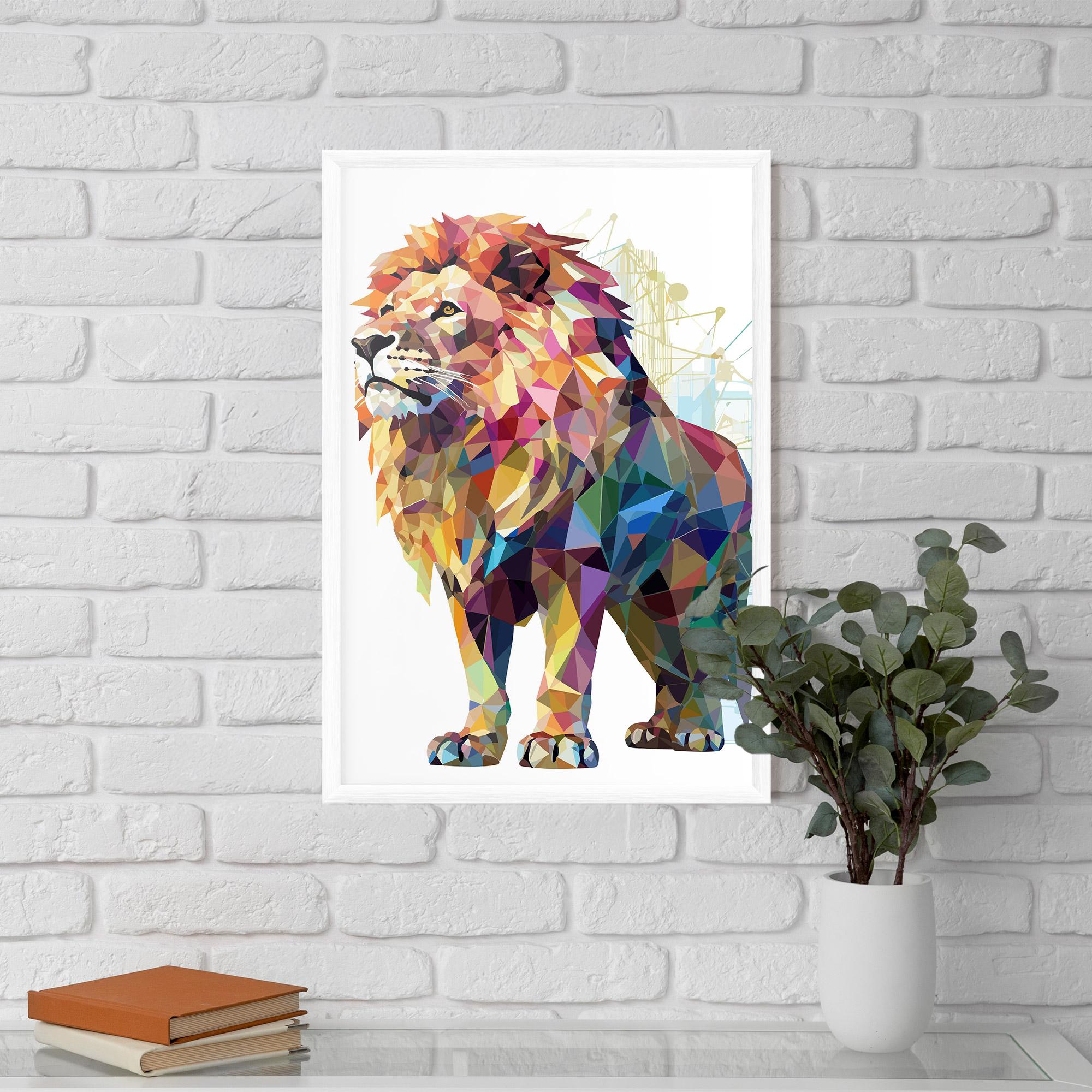 Plakat w Ramie Artistic Lion mockup 5