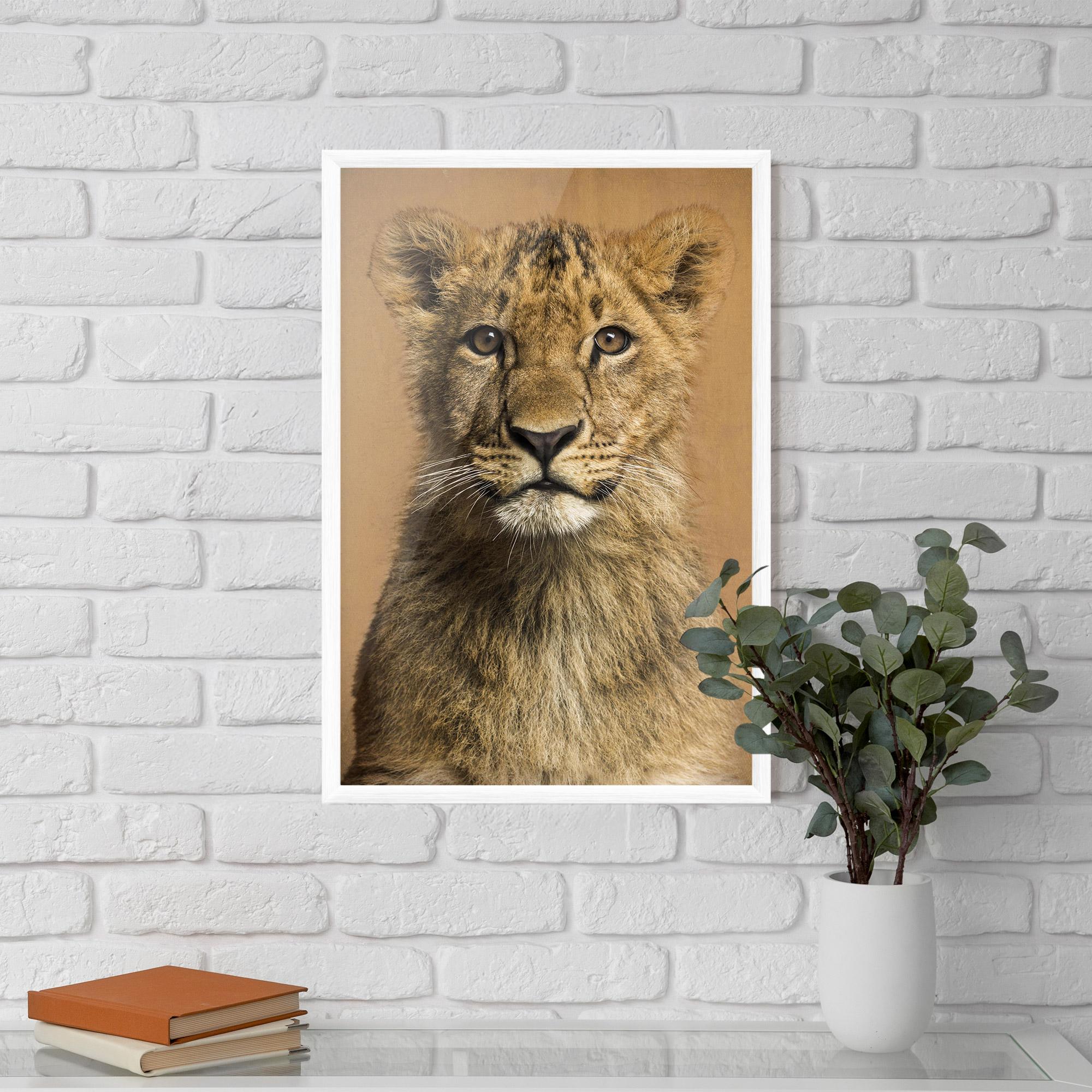 Plakat w Ramie Baby Lion mockup 5