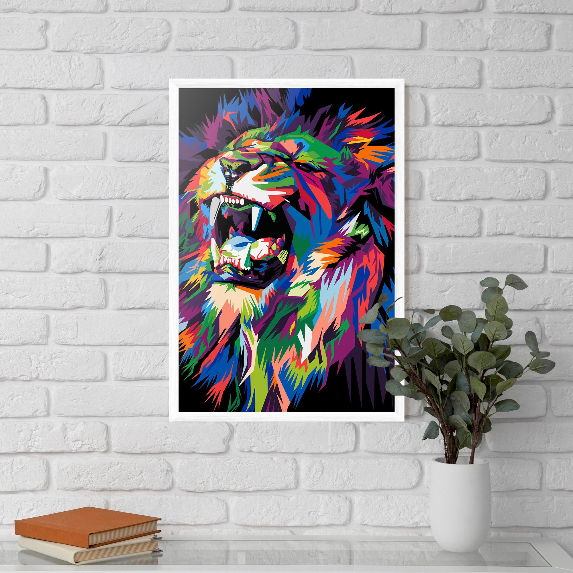 Plakat w Ramie Beautiful Lion mockup 5