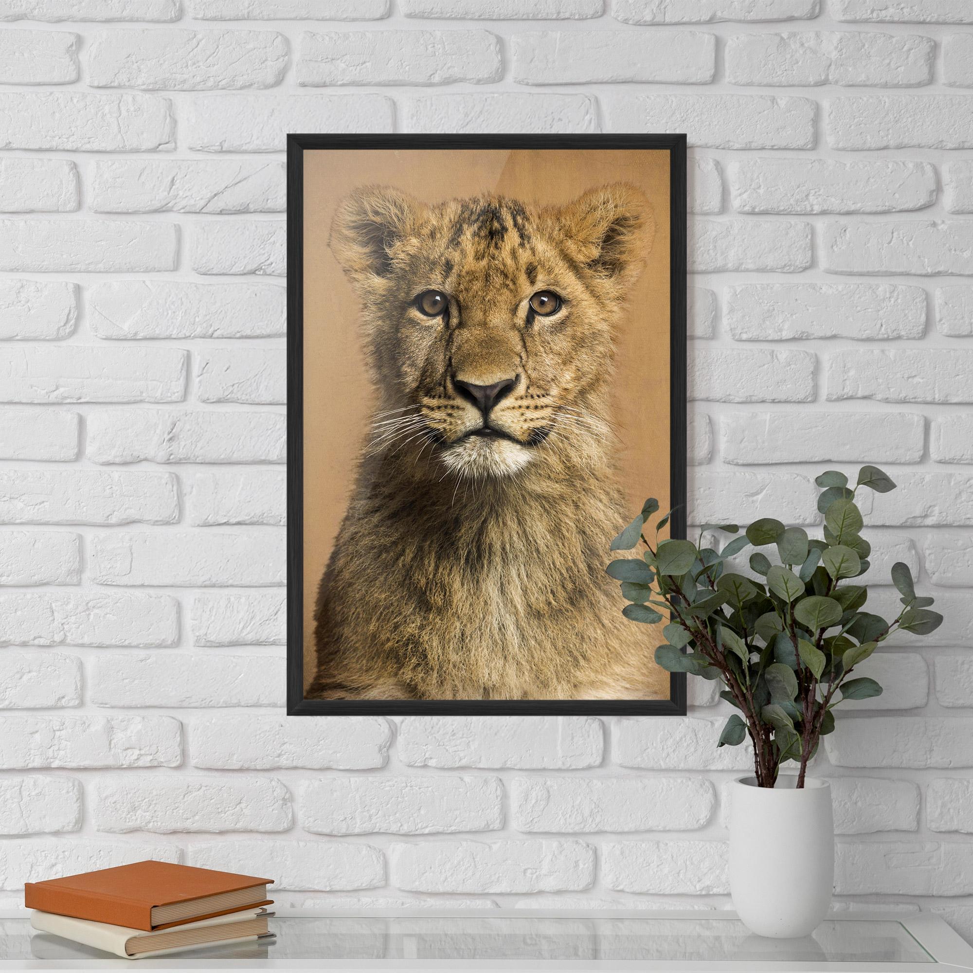 Plakat w Ramie Baby Lion mockup 5