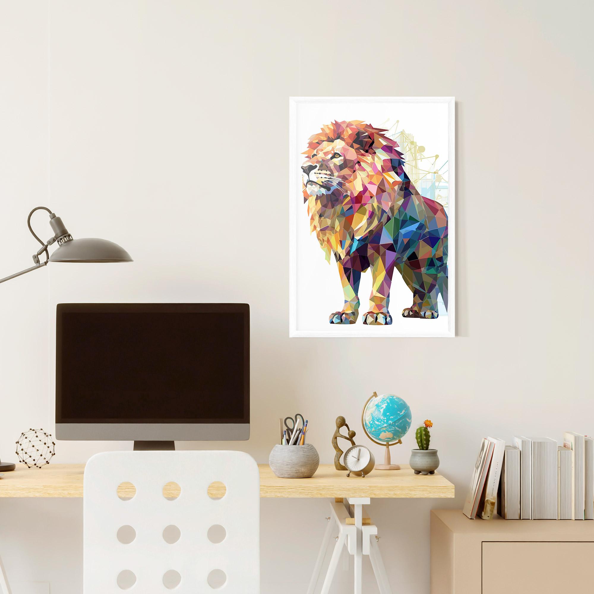 Plakat w Ramie Artistic Lion mockup 6