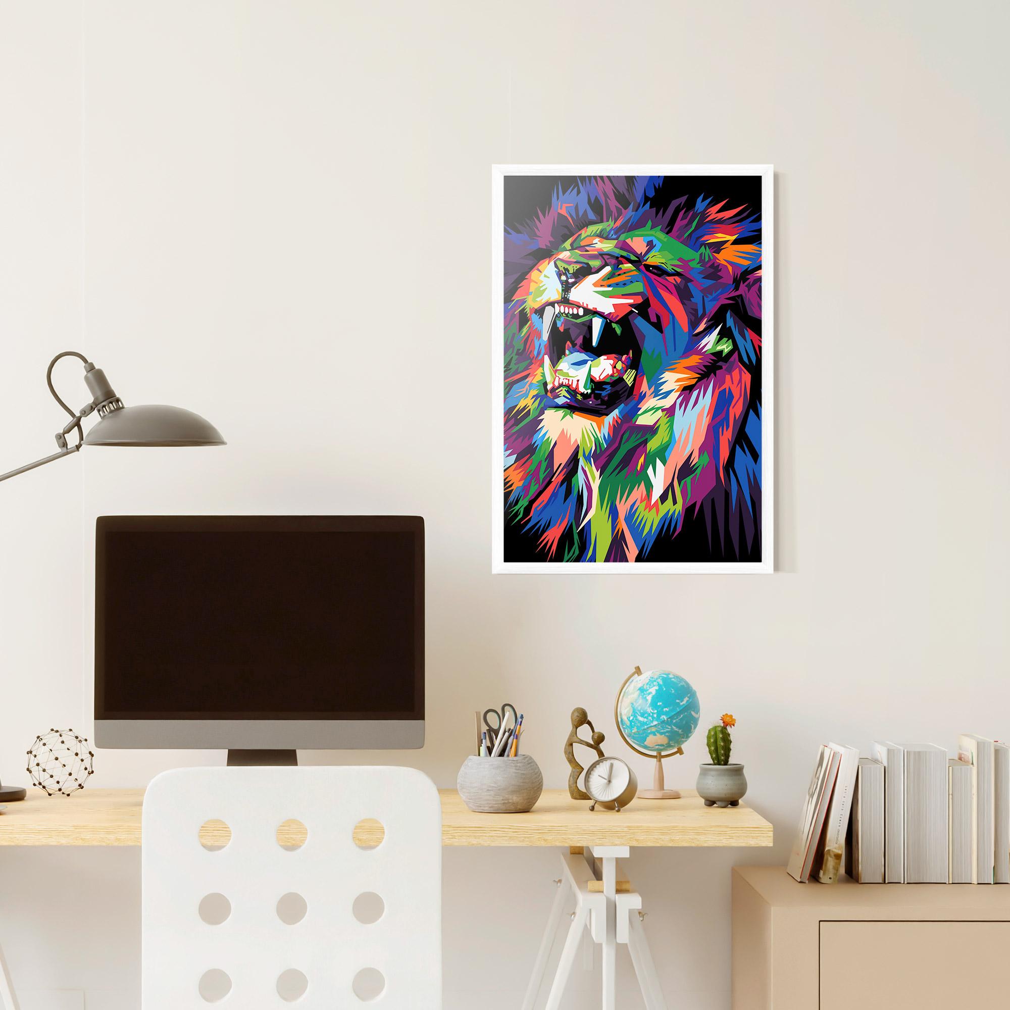 Plakat w Ramie Beautiful Lion mockup 6