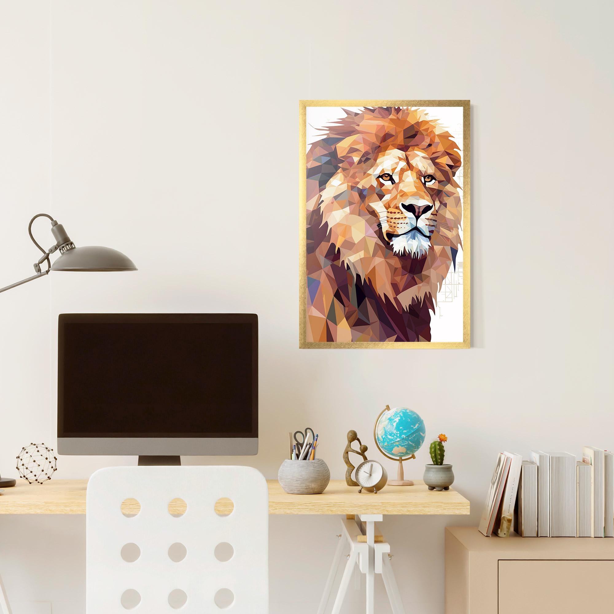 Plakat w Ramie Artistic Lion Head mockup 6