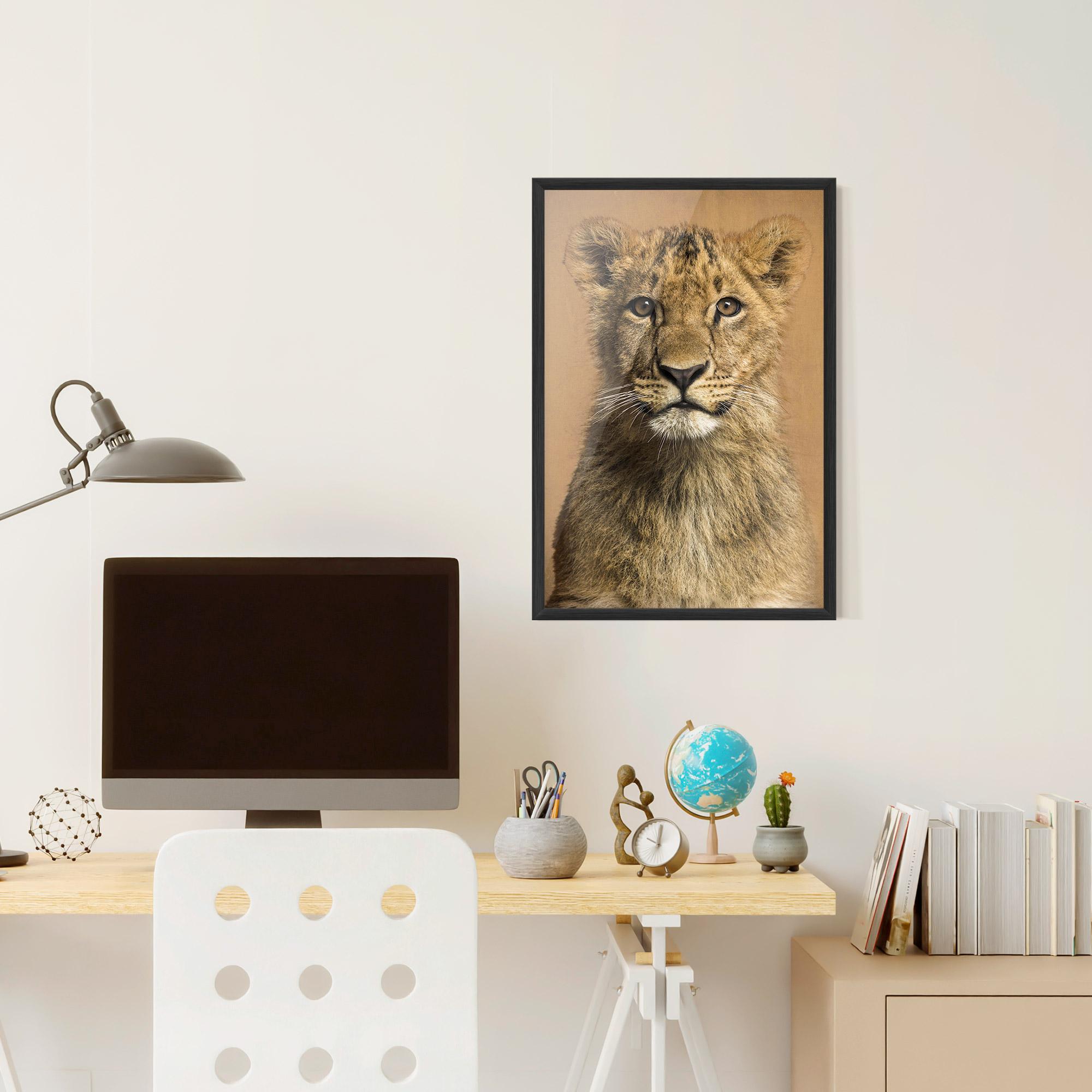 Plakat w Ramie Baby Lion mockup 6