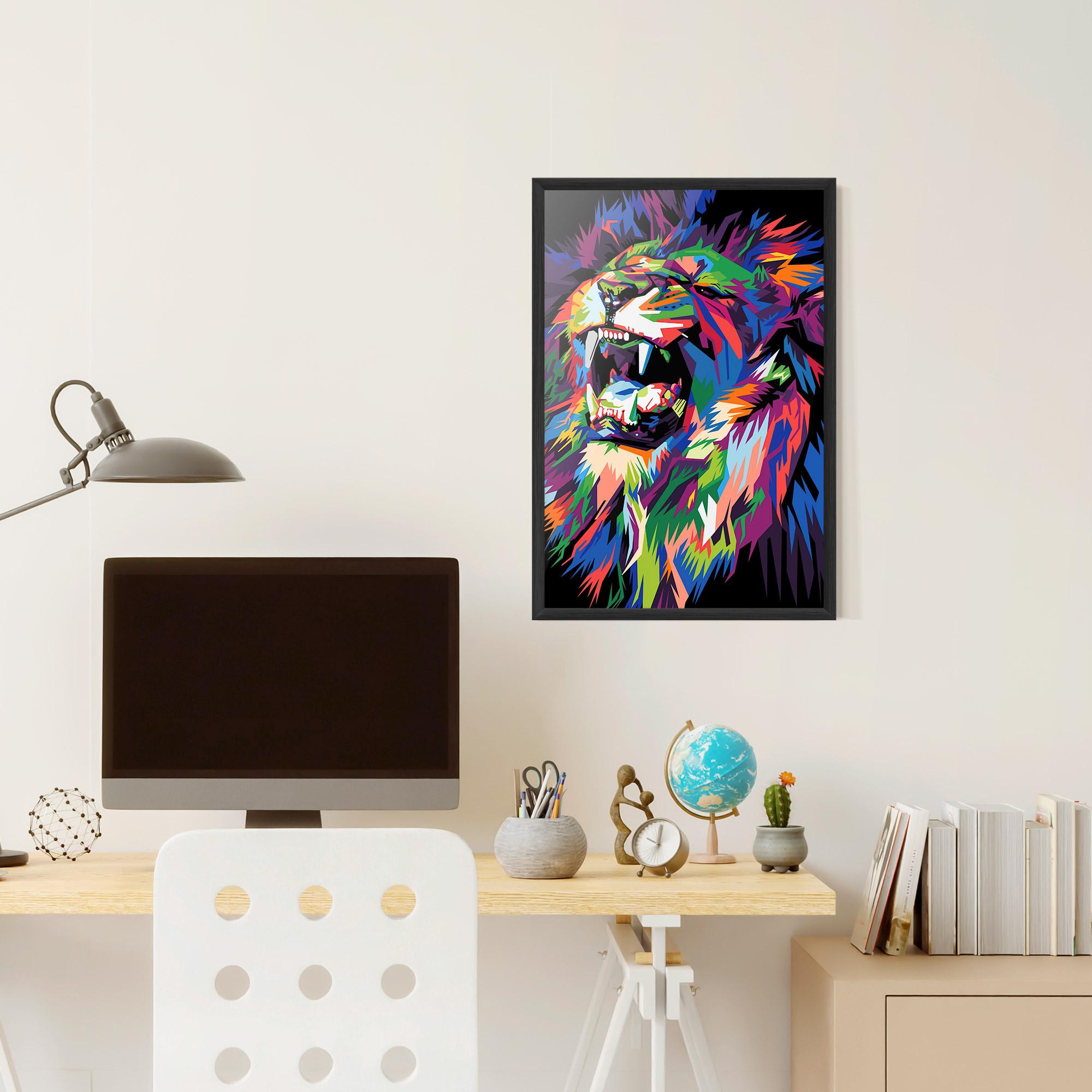 Plakat w Ramie Beautiful Lion mockup 6