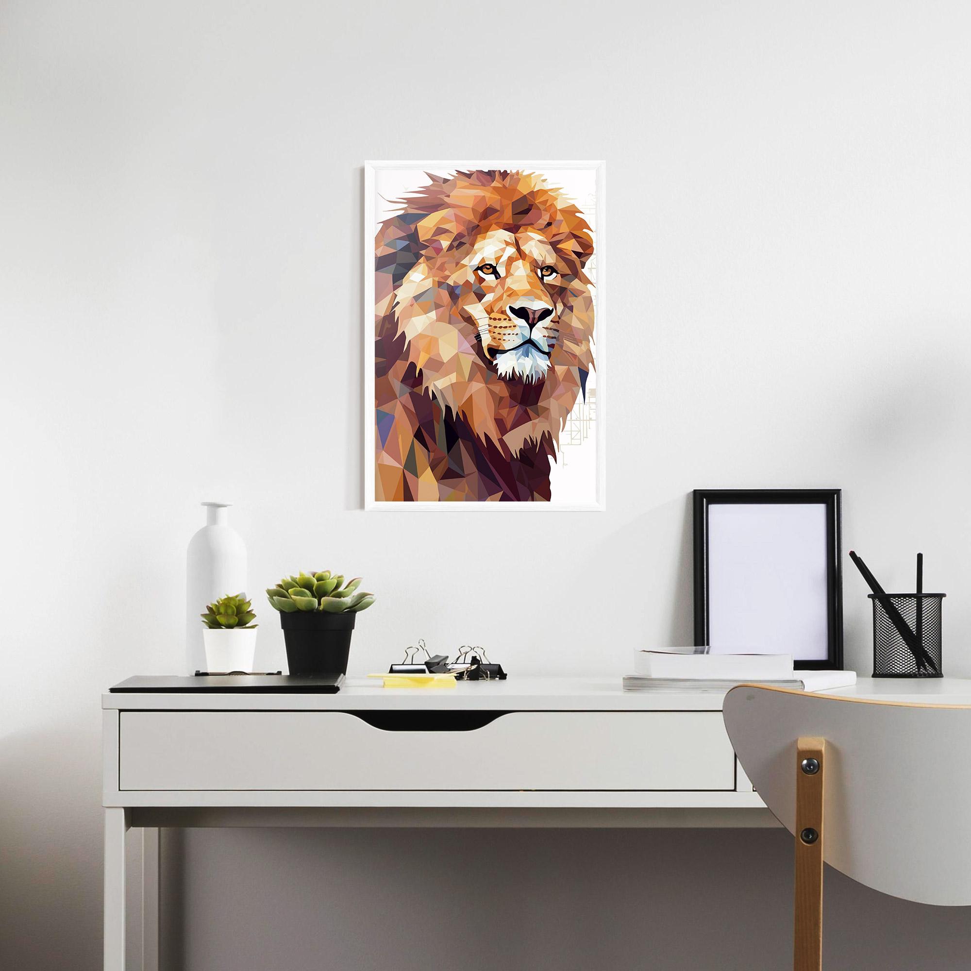 Plakat w Ramie Artistic Lion Head mockup 7