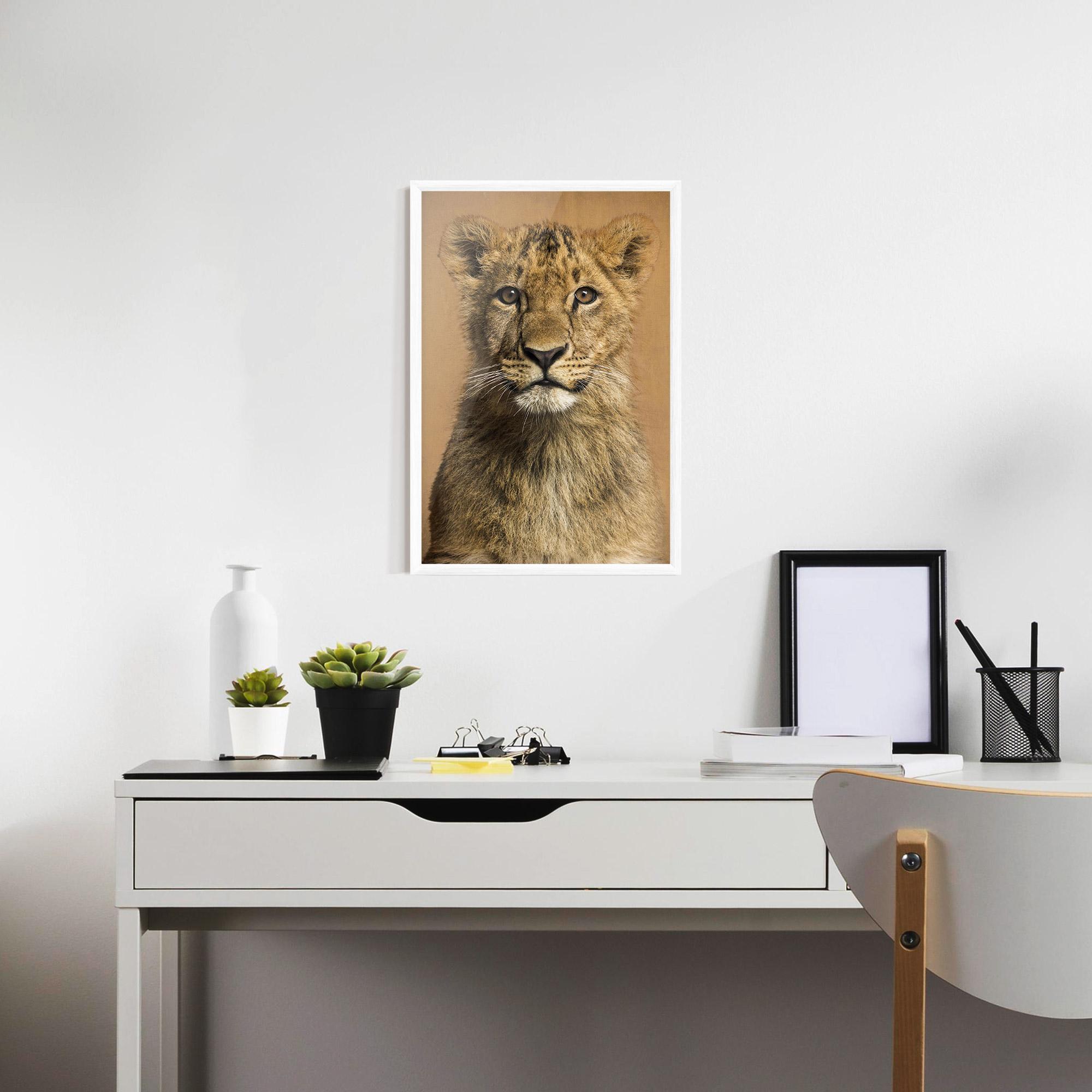 Plakat w Ramie Baby Lion mockup 7