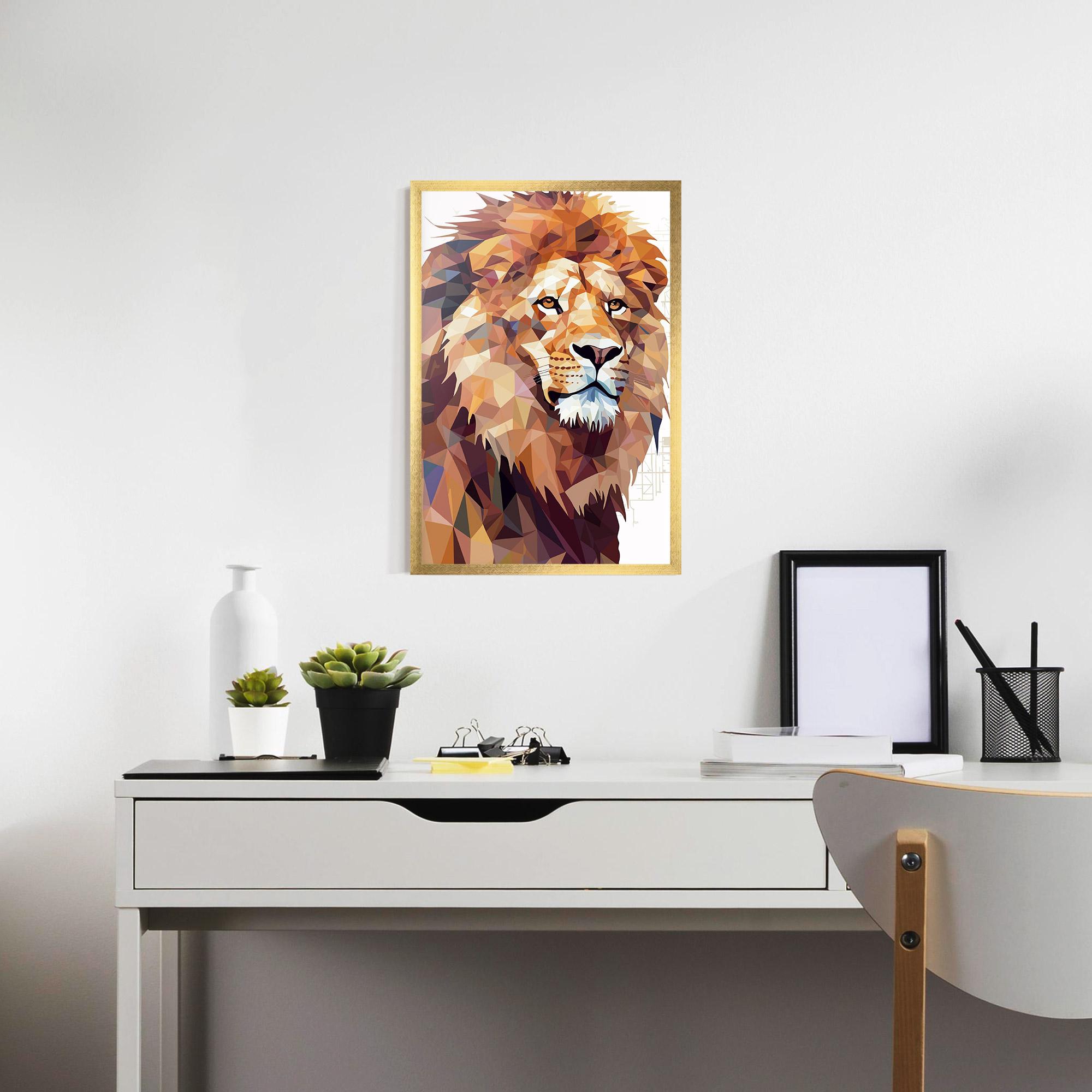 Plakat w Ramie Artistic Lion Head mockup 7
