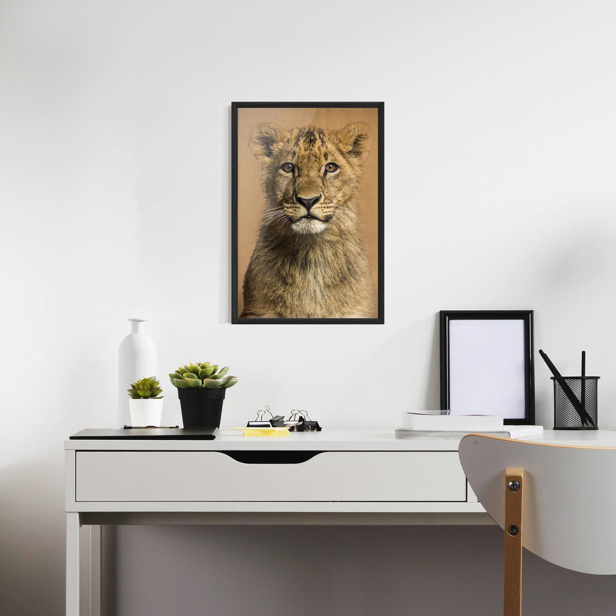 Plakat w Ramie Baby Lion mockup 7
