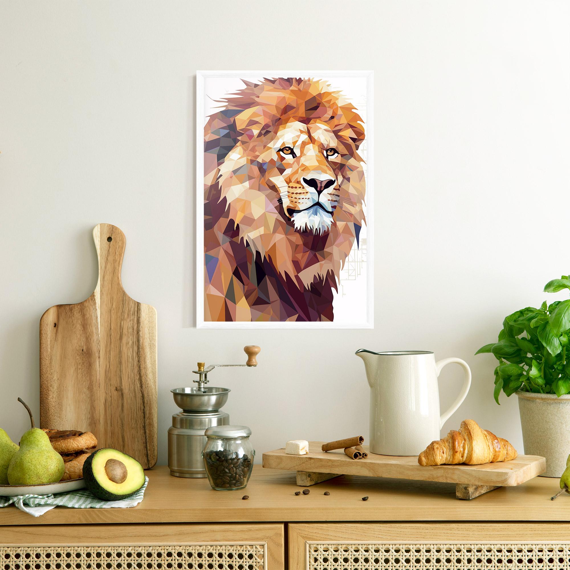 Plakat w Ramie Artistic Lion Head mockup 8