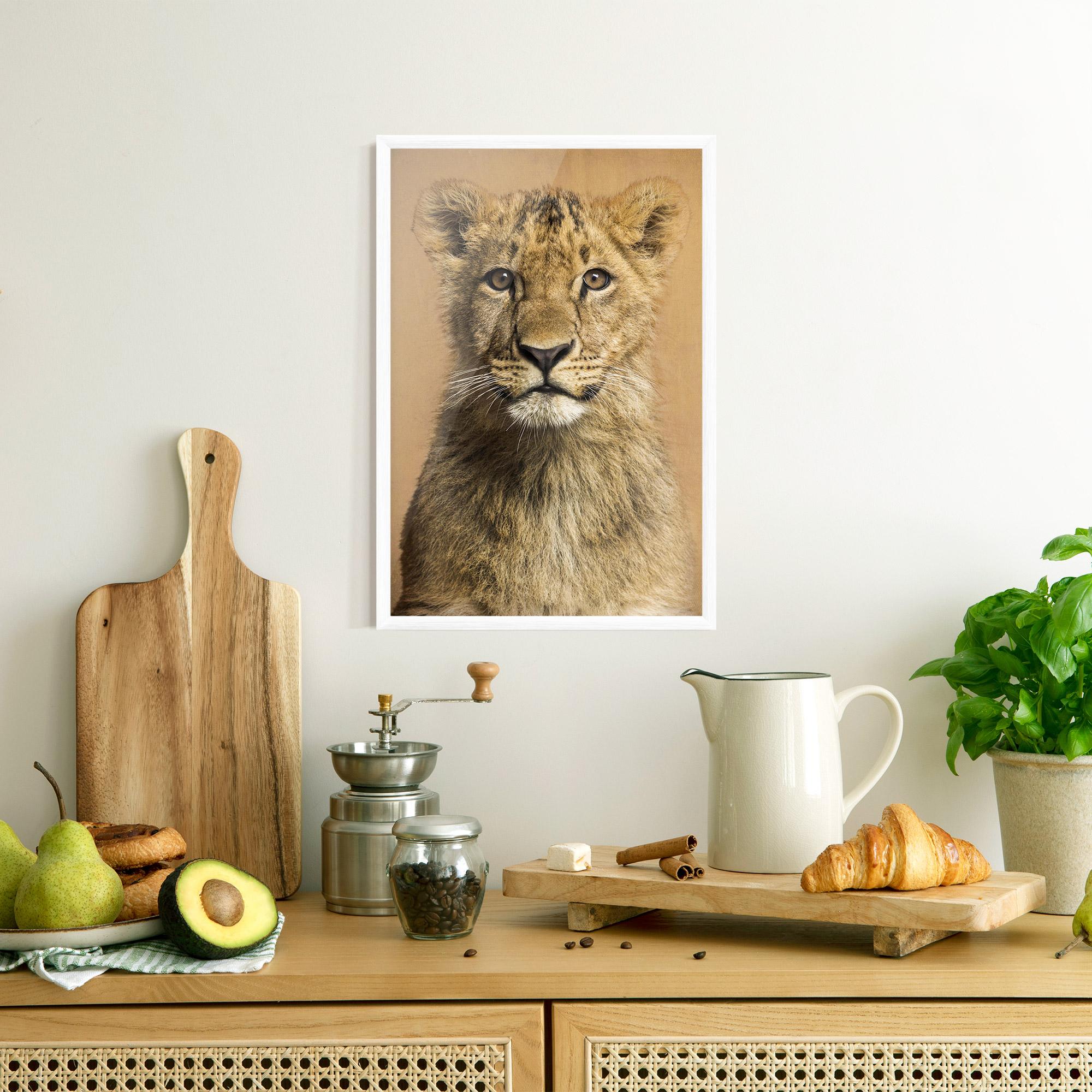 Plakat w Ramie Baby Lion mockup 8