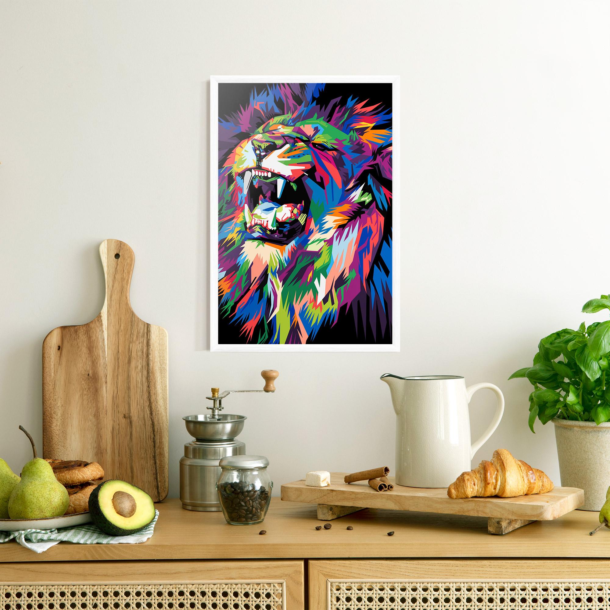 Plakat w Ramie Beautiful Lion mockup 8