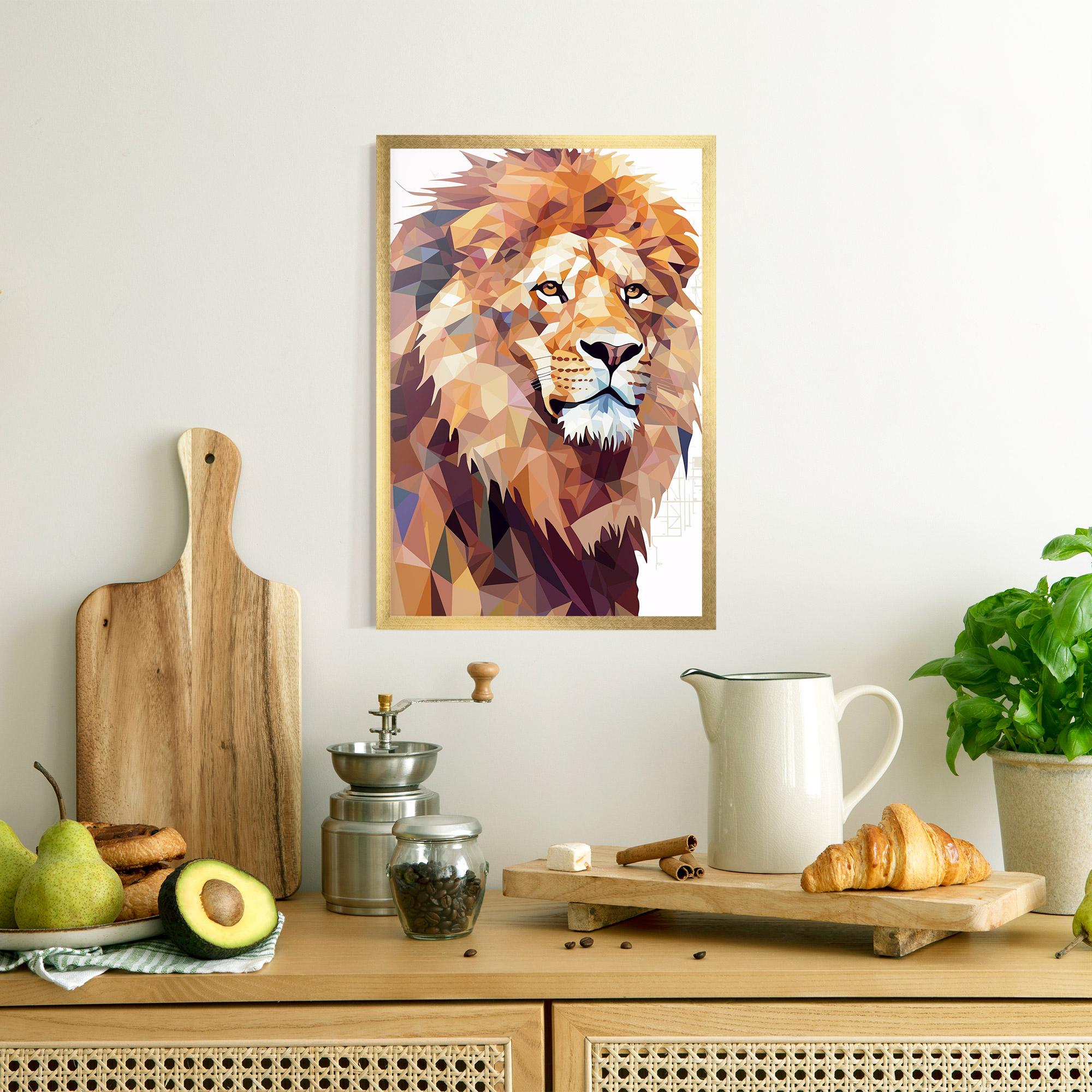 Plakat w Ramie Artistic Lion Head mockup 8