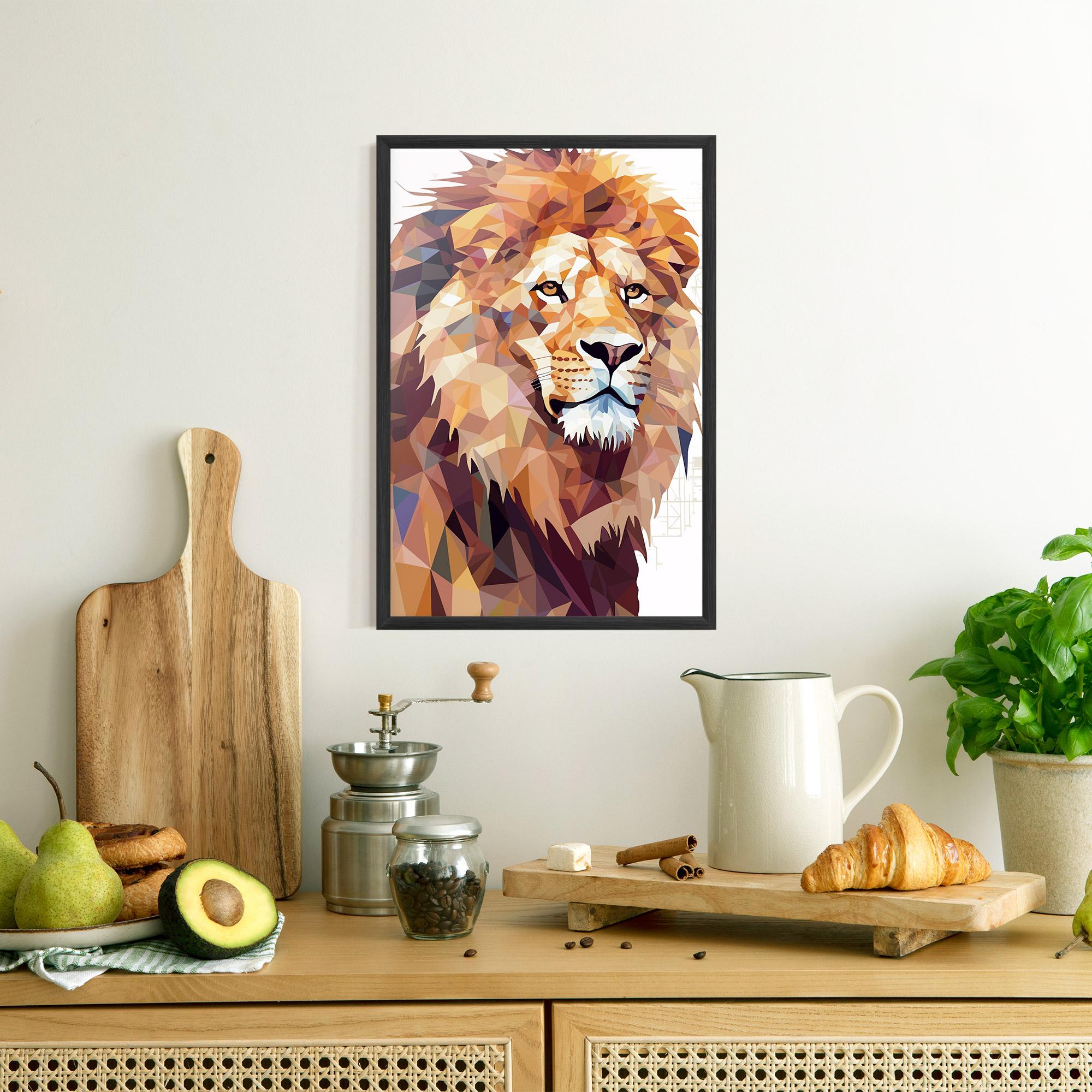 Plakat w Ramie Artistic Lion Head mockup 8