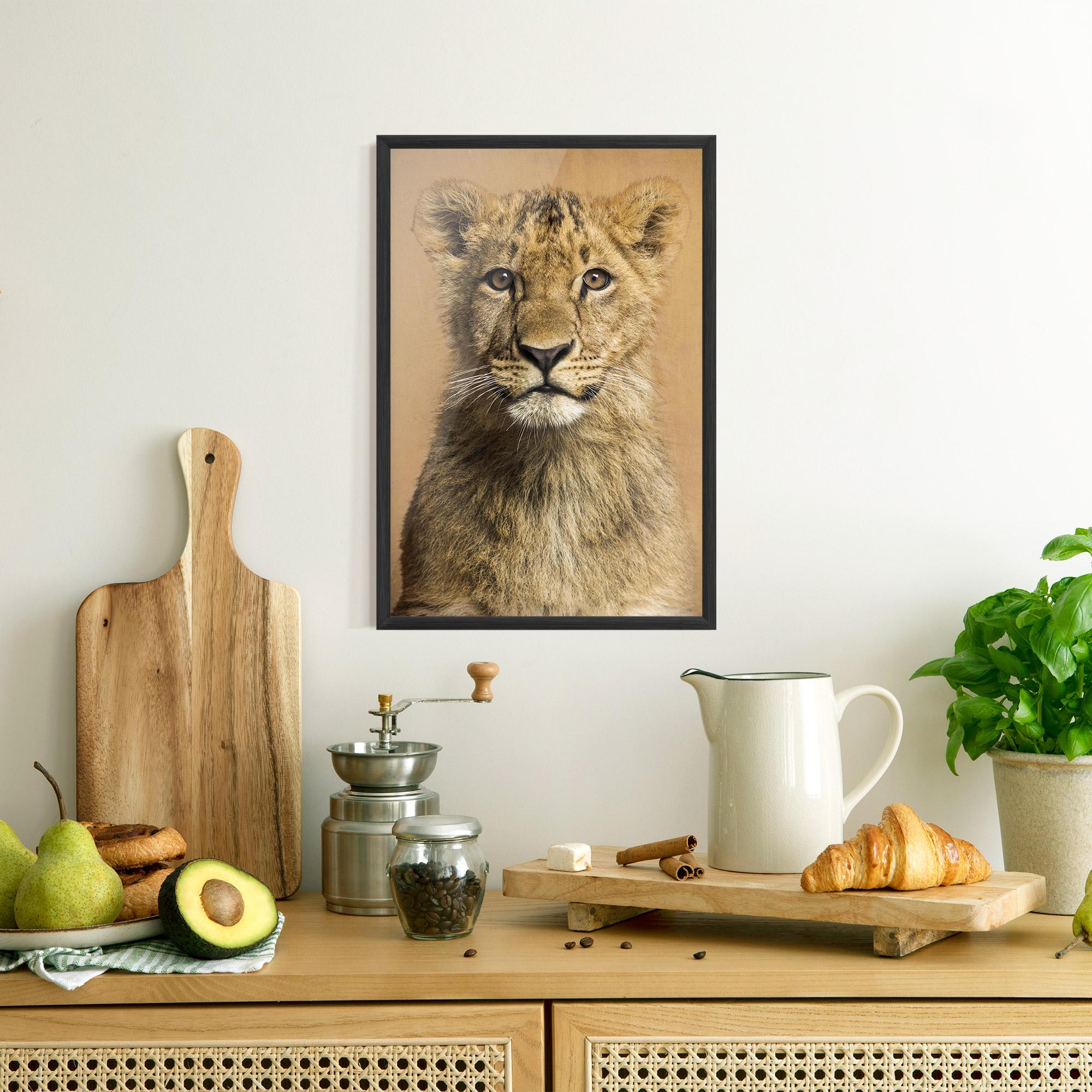 Plakat w Ramie Baby Lion mockup 8