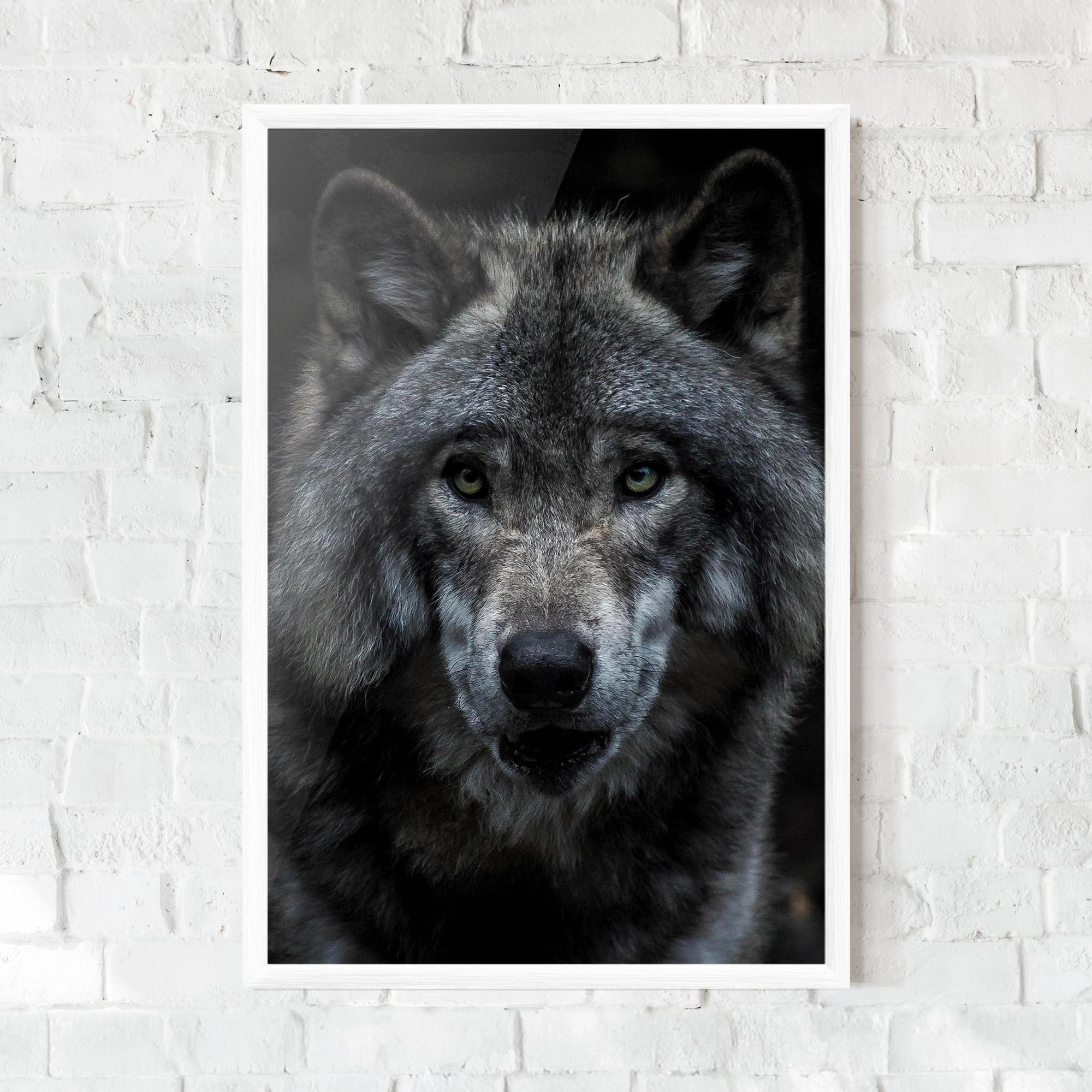 Plakat w Ramie Angry Wolf mockup 0