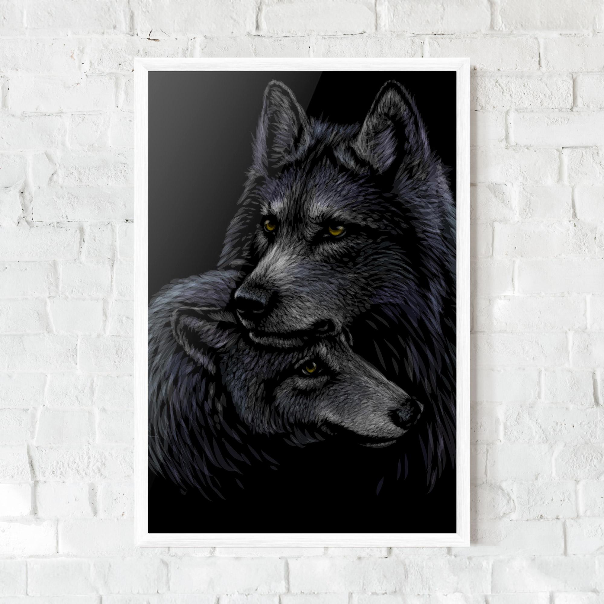 Plakat w Ramie Mom Wolf mockup 0