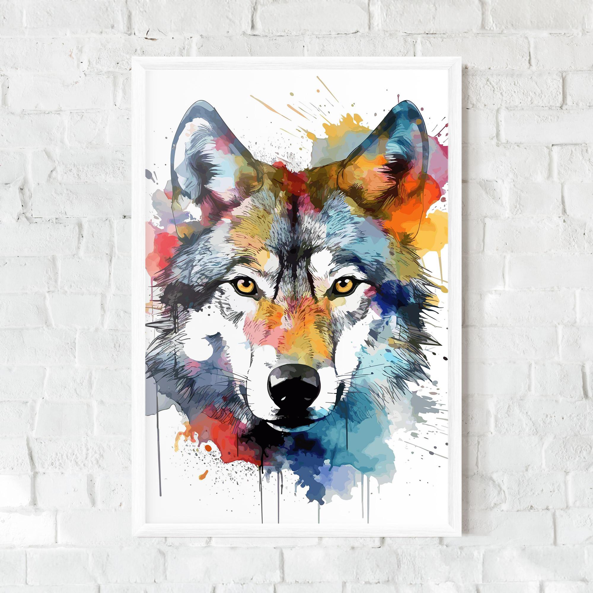 Plakat w Ramie Wolf Art mockup 0