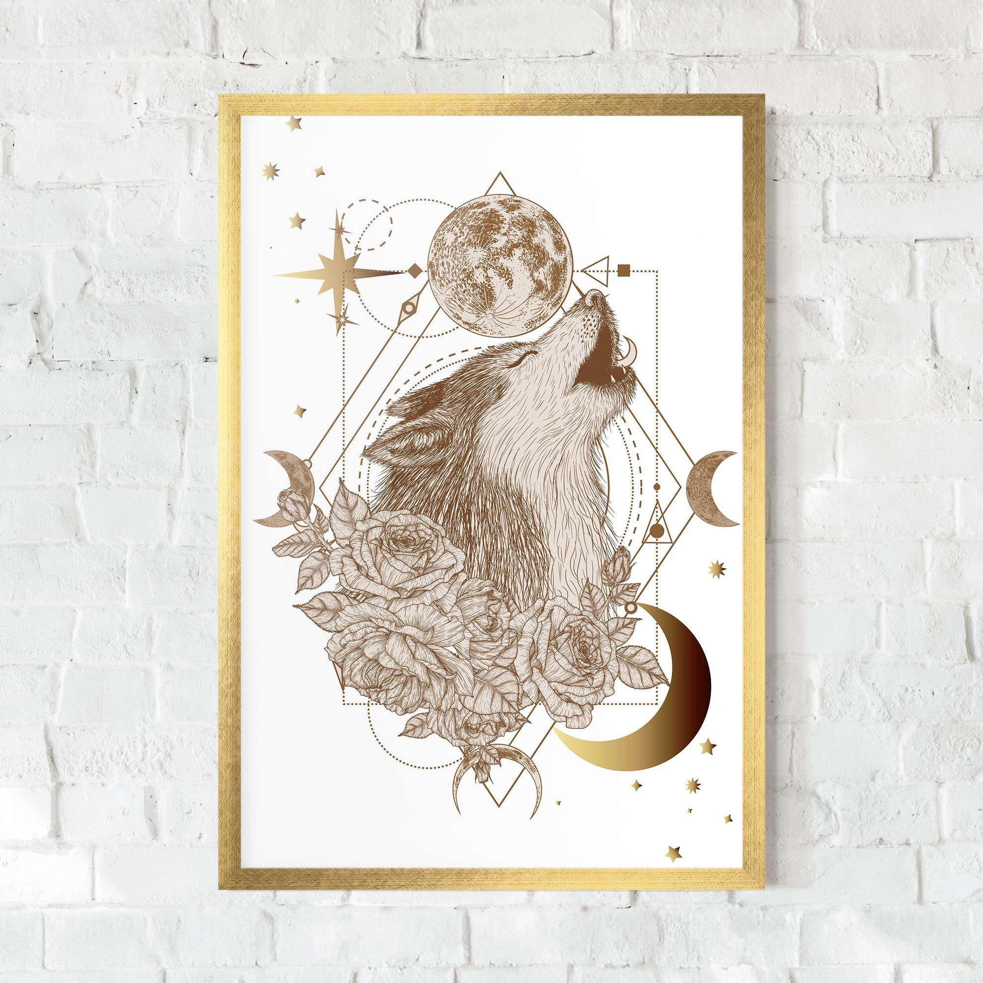 Plakat w Ramie Magical Wolf mockup 0