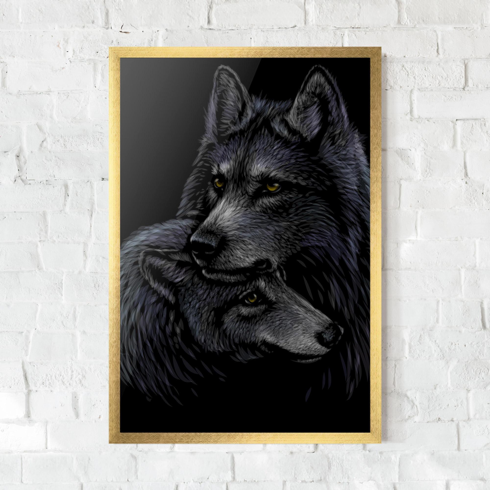 Plakat w Ramie Mom Wolf mockup 0