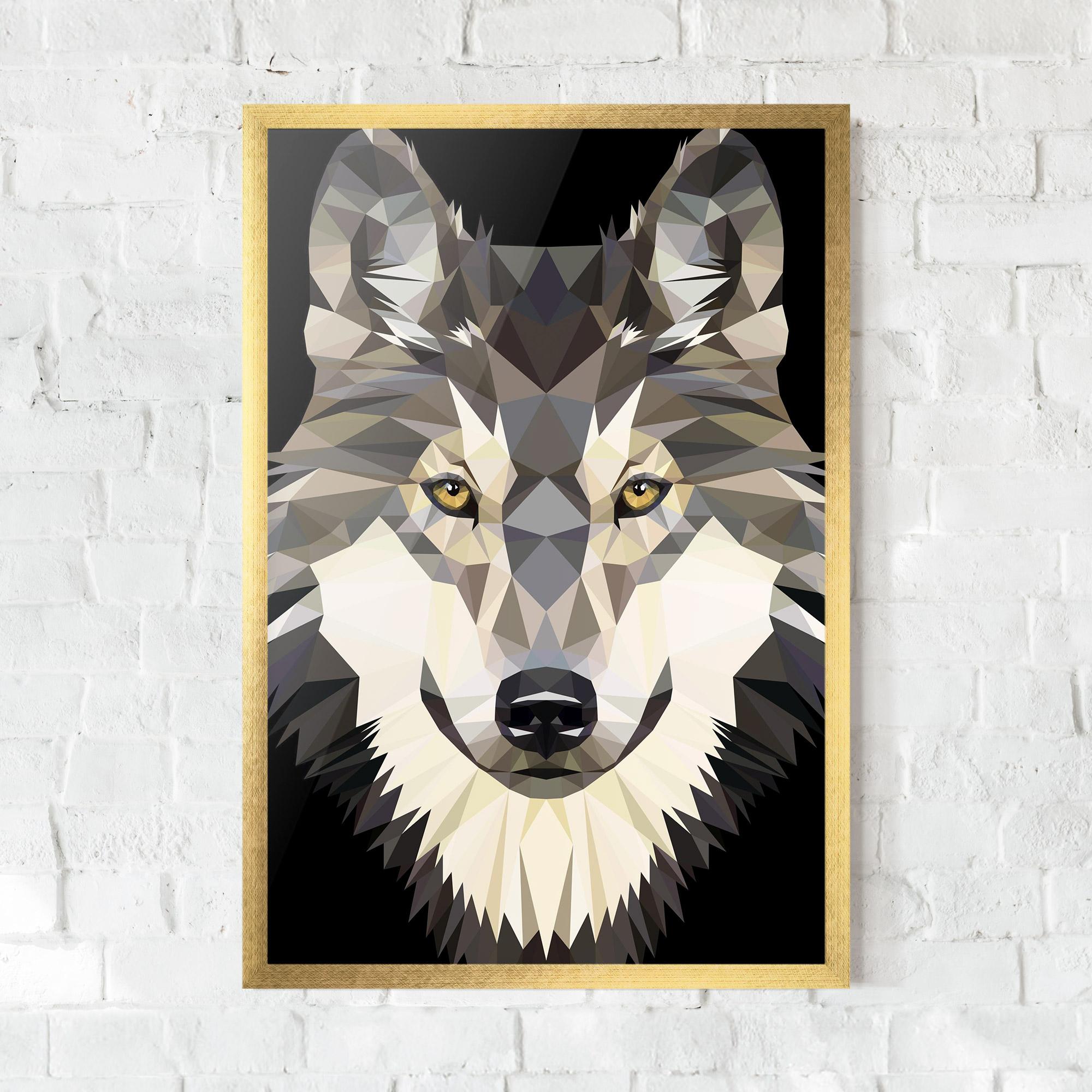 Plakat w Ramie Pretty Wolf Head mockup 0