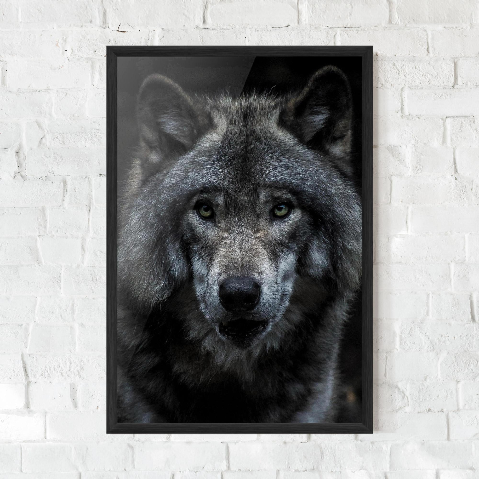 Plakat w Ramie Angry Wolf mockup 0