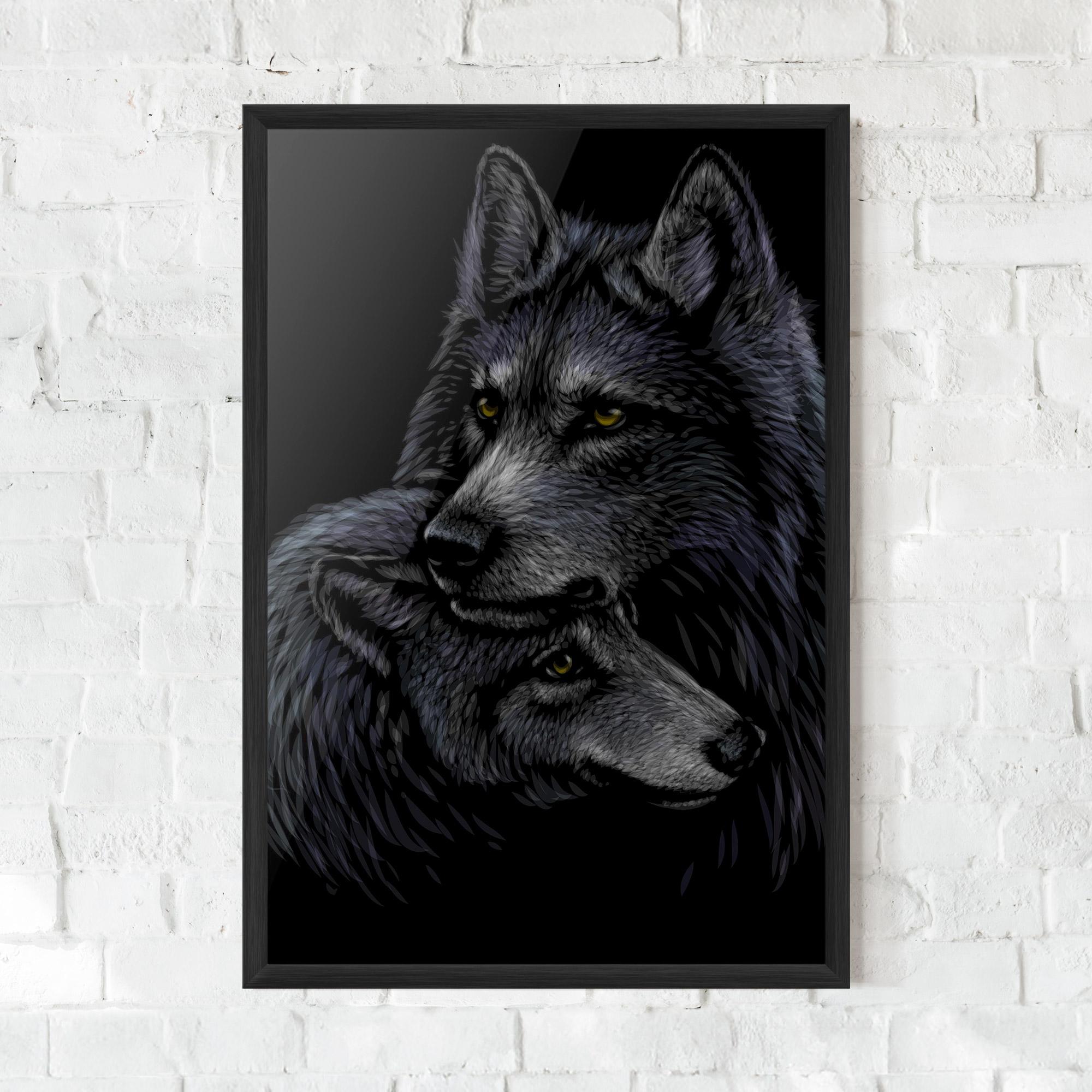 Plakat w Ramie Mom Wolf mockup 0