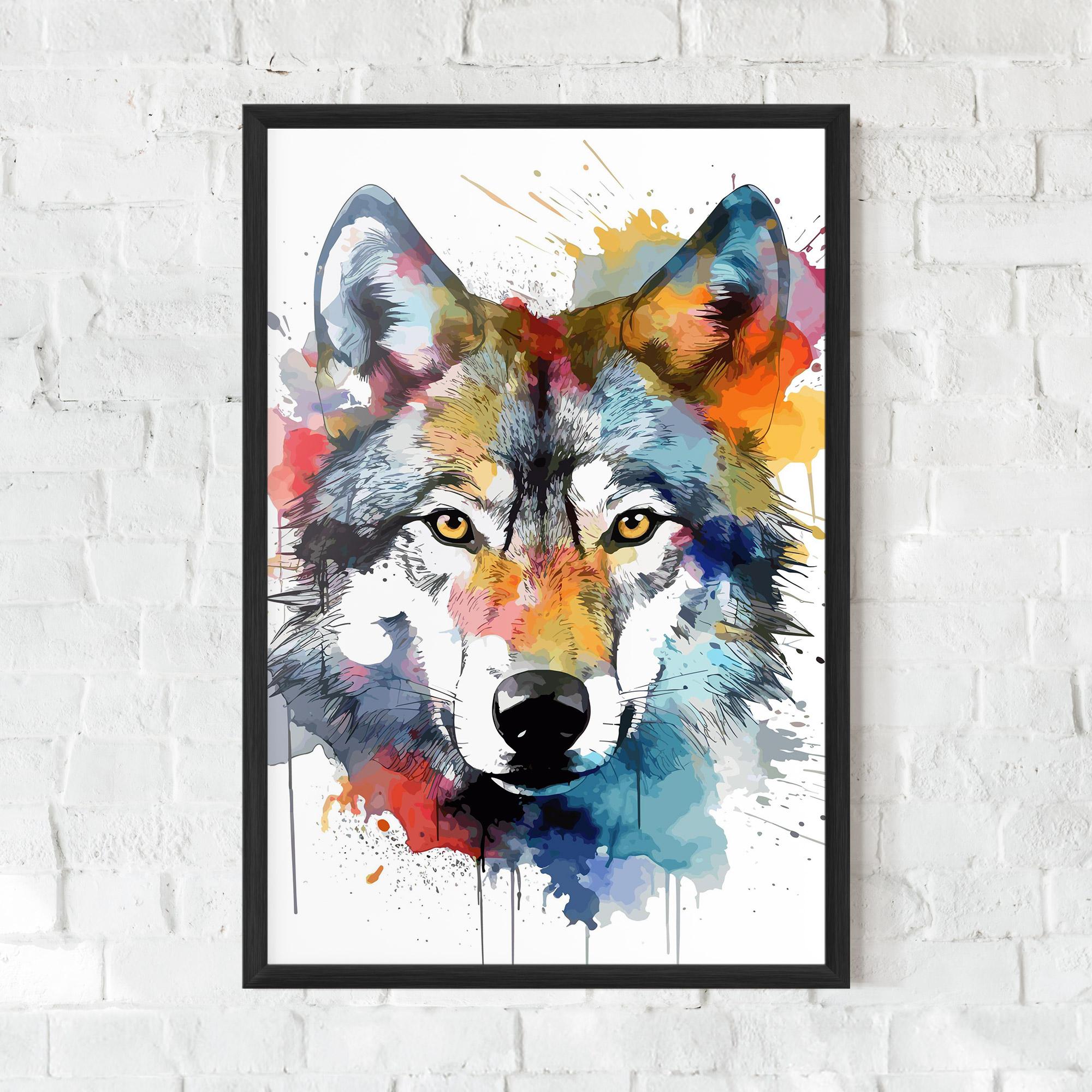 Plakat w Ramie Wolf Art mockup 0