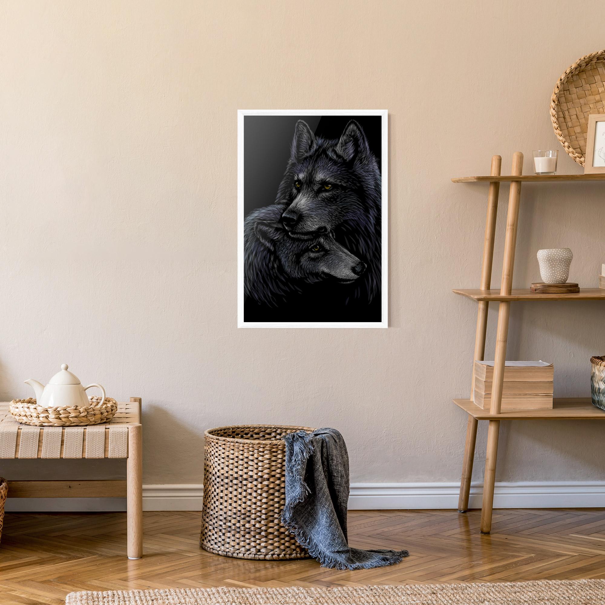 Plakat w Ramie Mom Wolf mockup 9