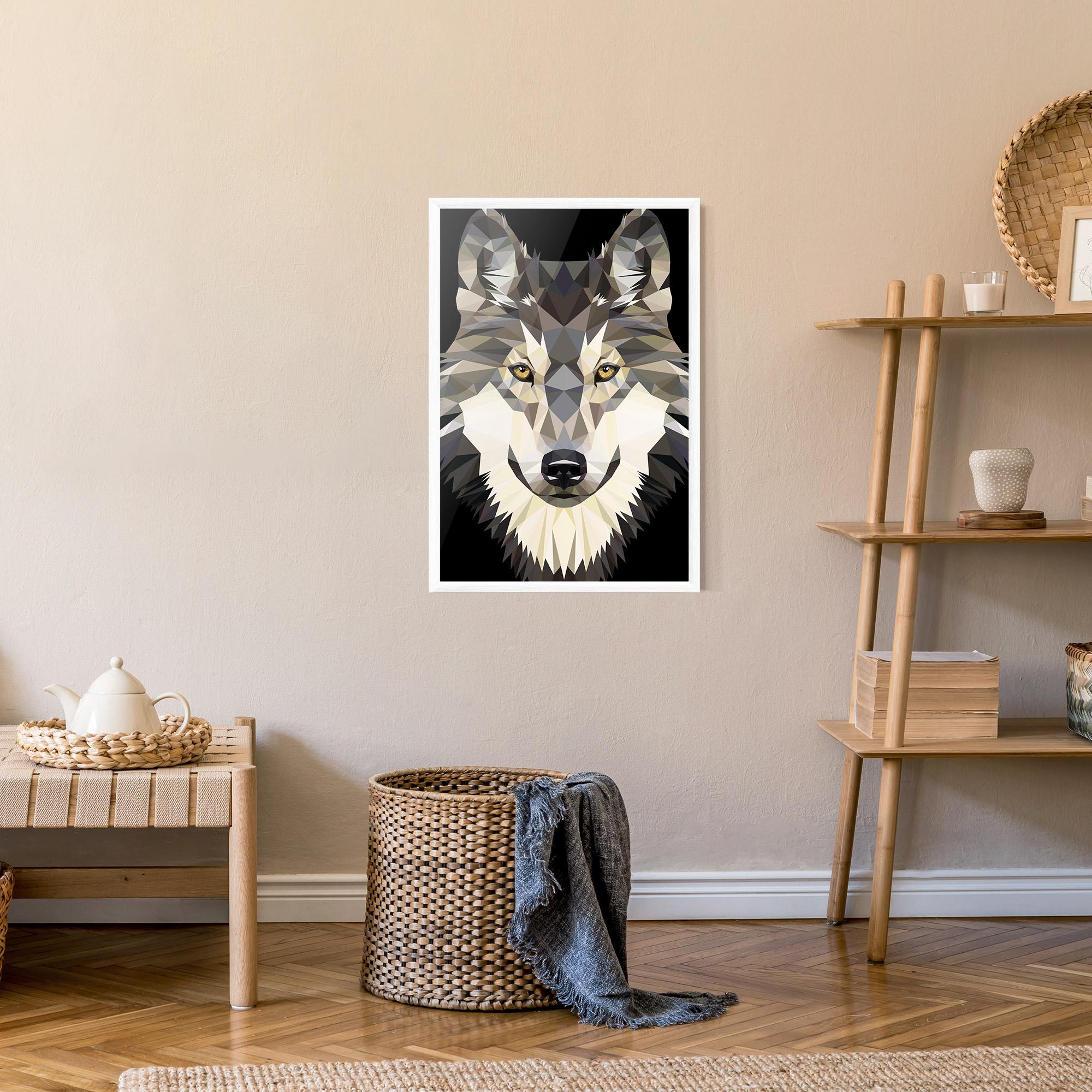 Plakat w Ramie Pretty Wolf Head mockup 9