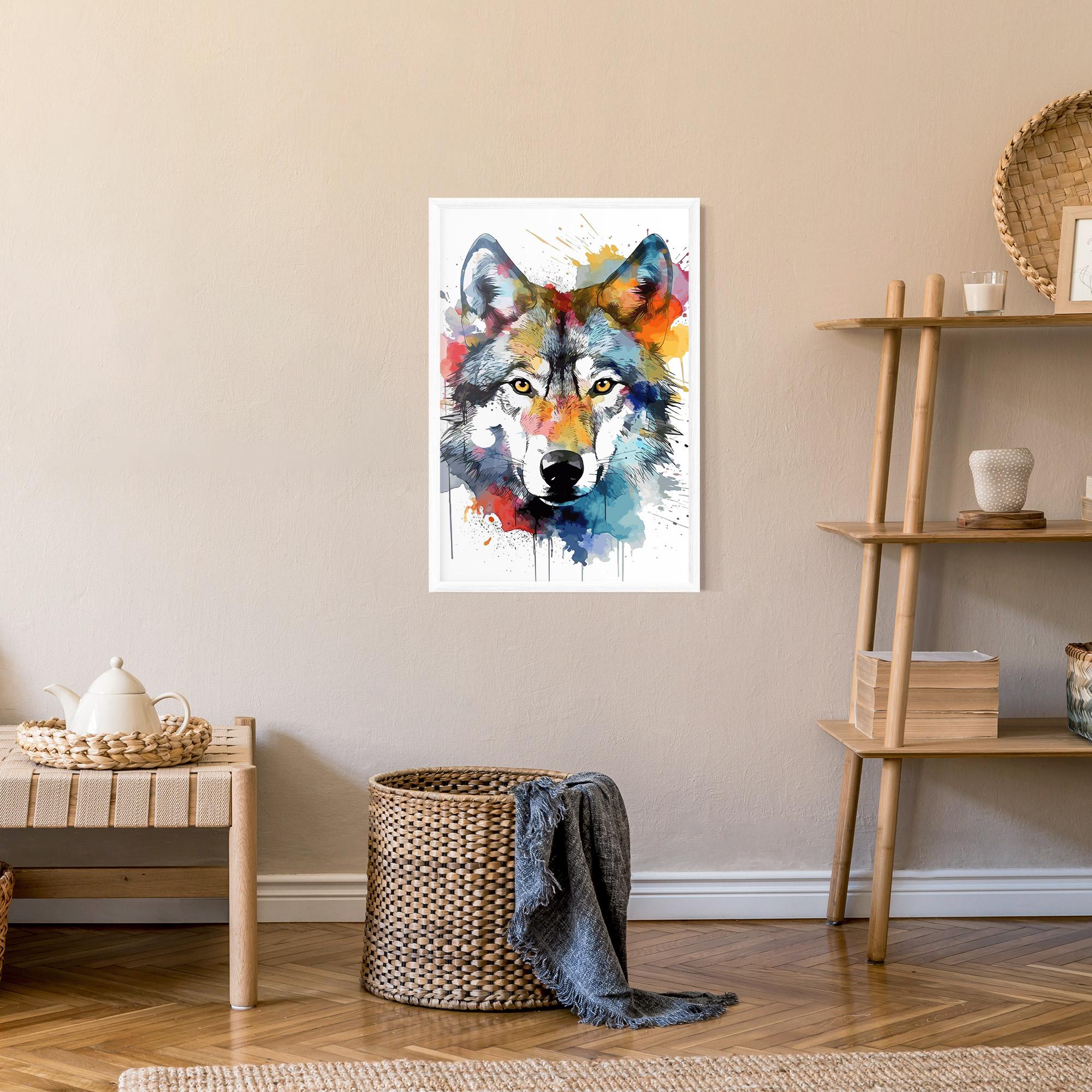 Plakat w Ramie Wolf Art mockup 9