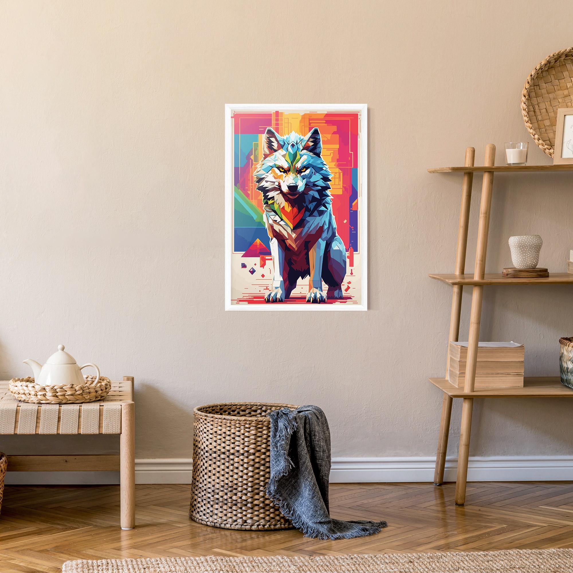 Plakat w Ramie Wolf Character mockup 9