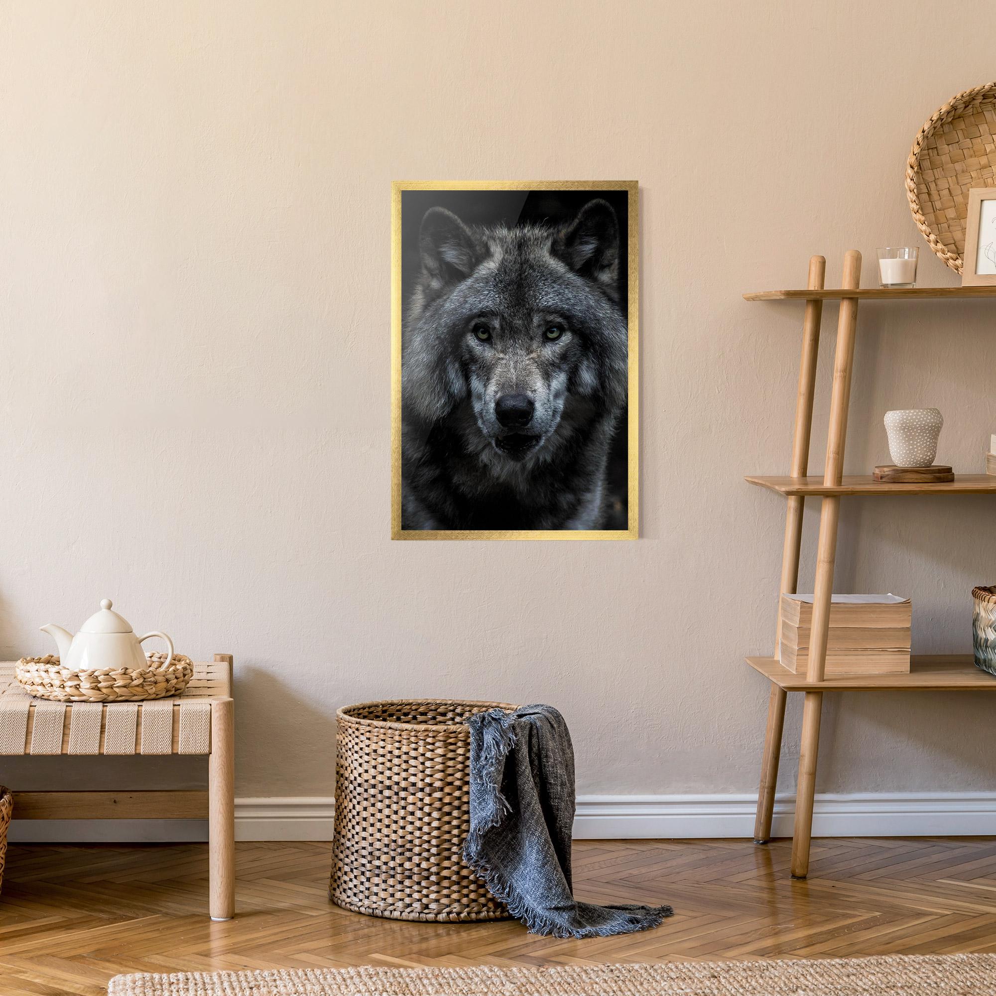 Plakat w Ramie Angry Wolf mockup 9