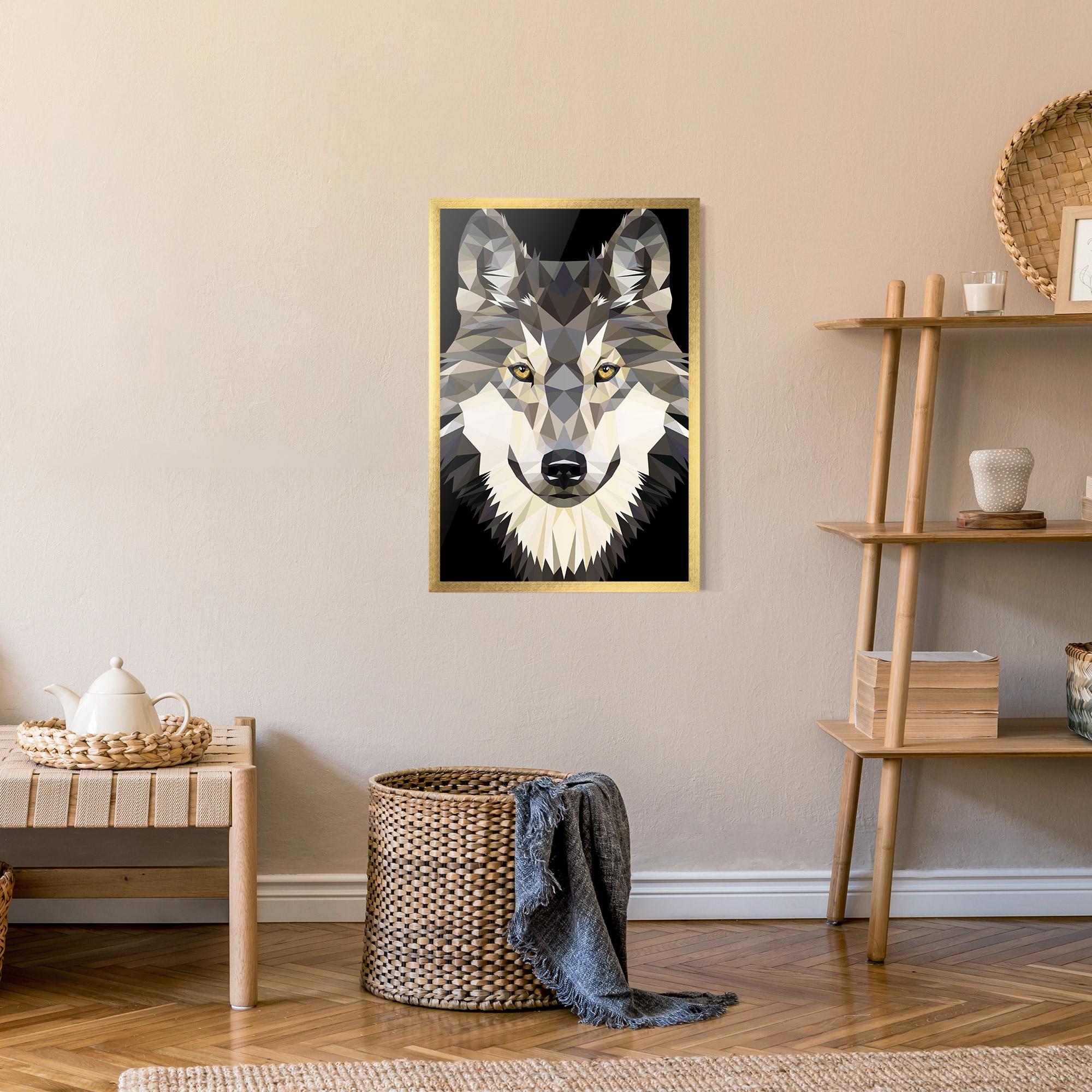 Plakat w Ramie Pretty Wolf Head mockup 9