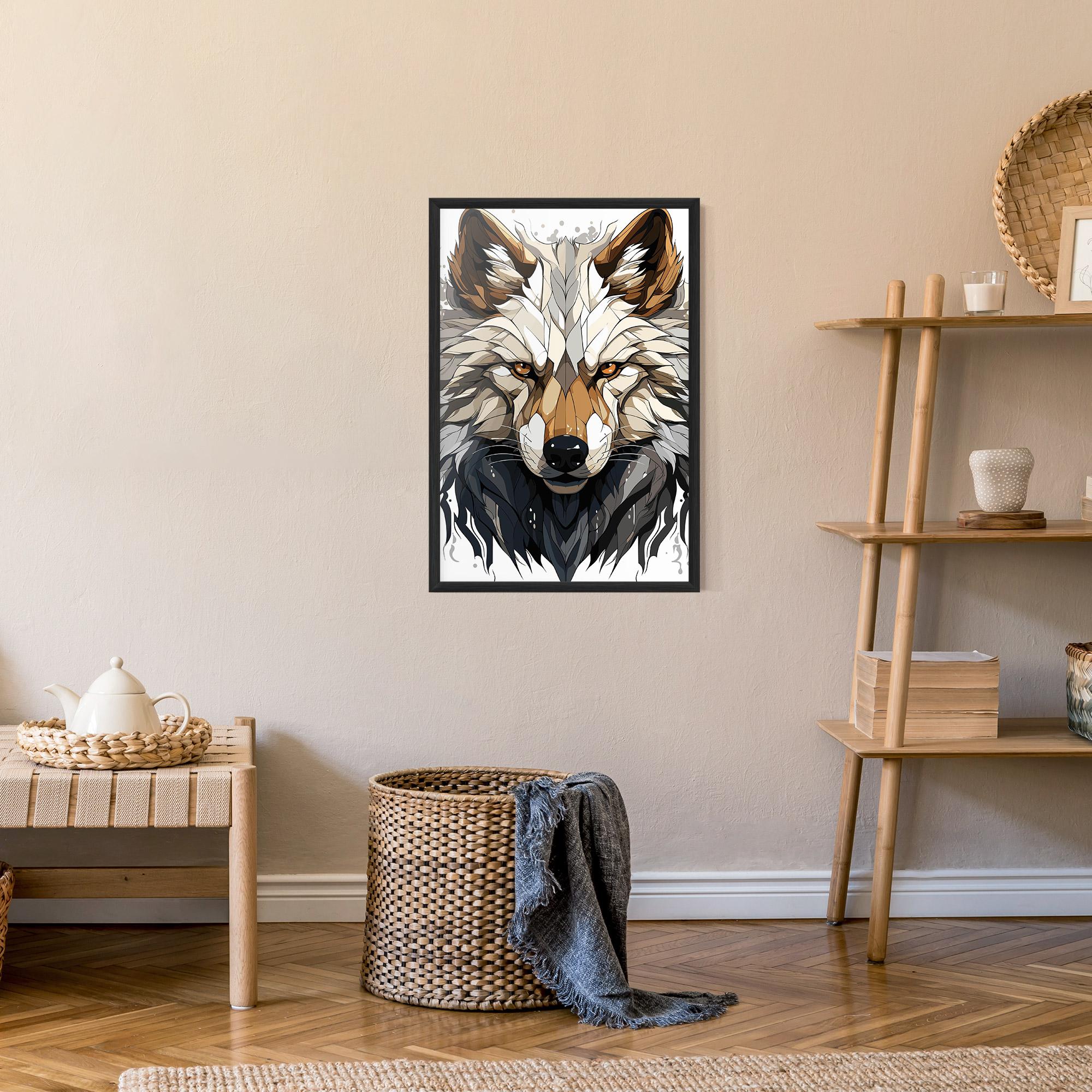 Plakat w Ramie Brown Wolf mockup 9