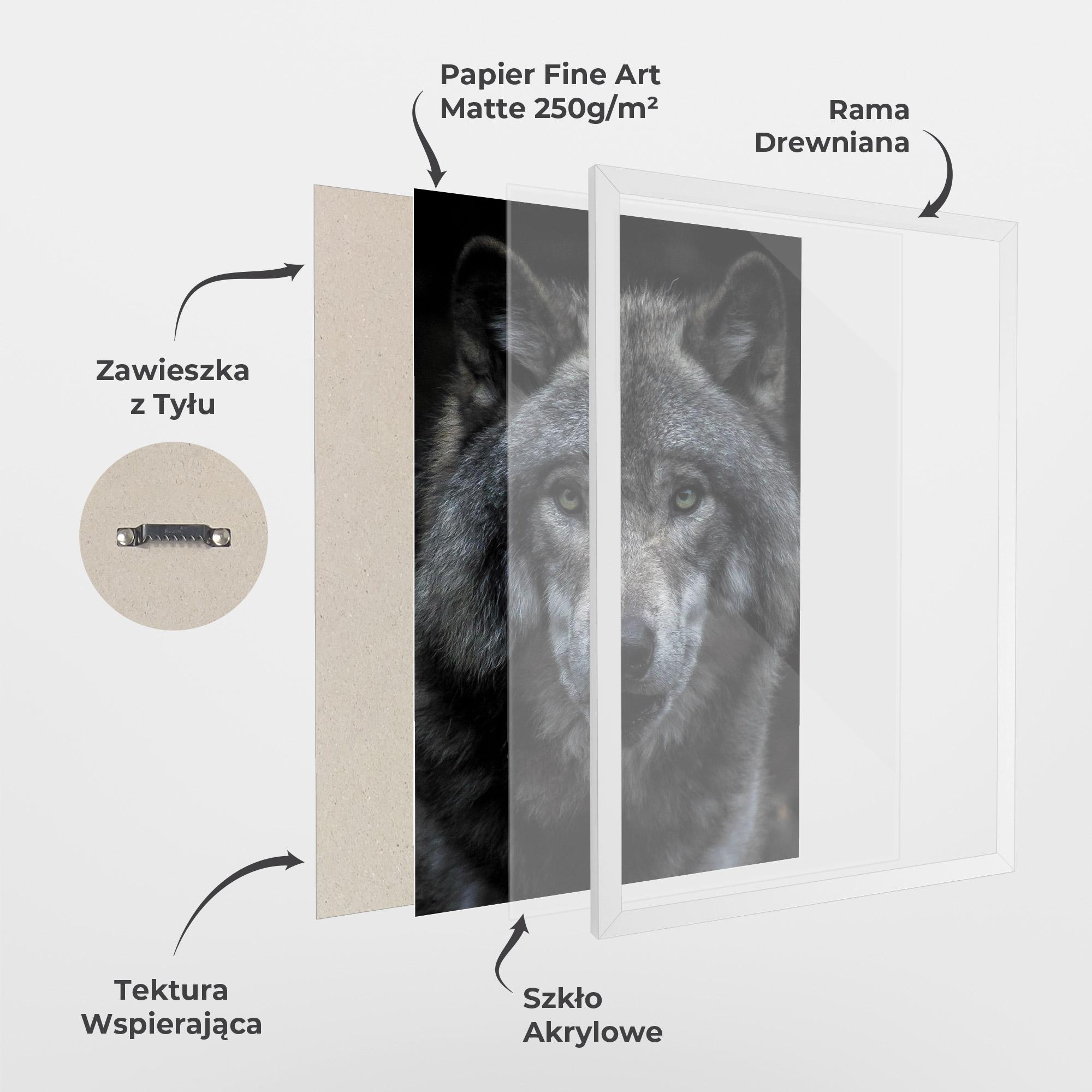 Plakat w Ramie Angry Wolf mockup 1