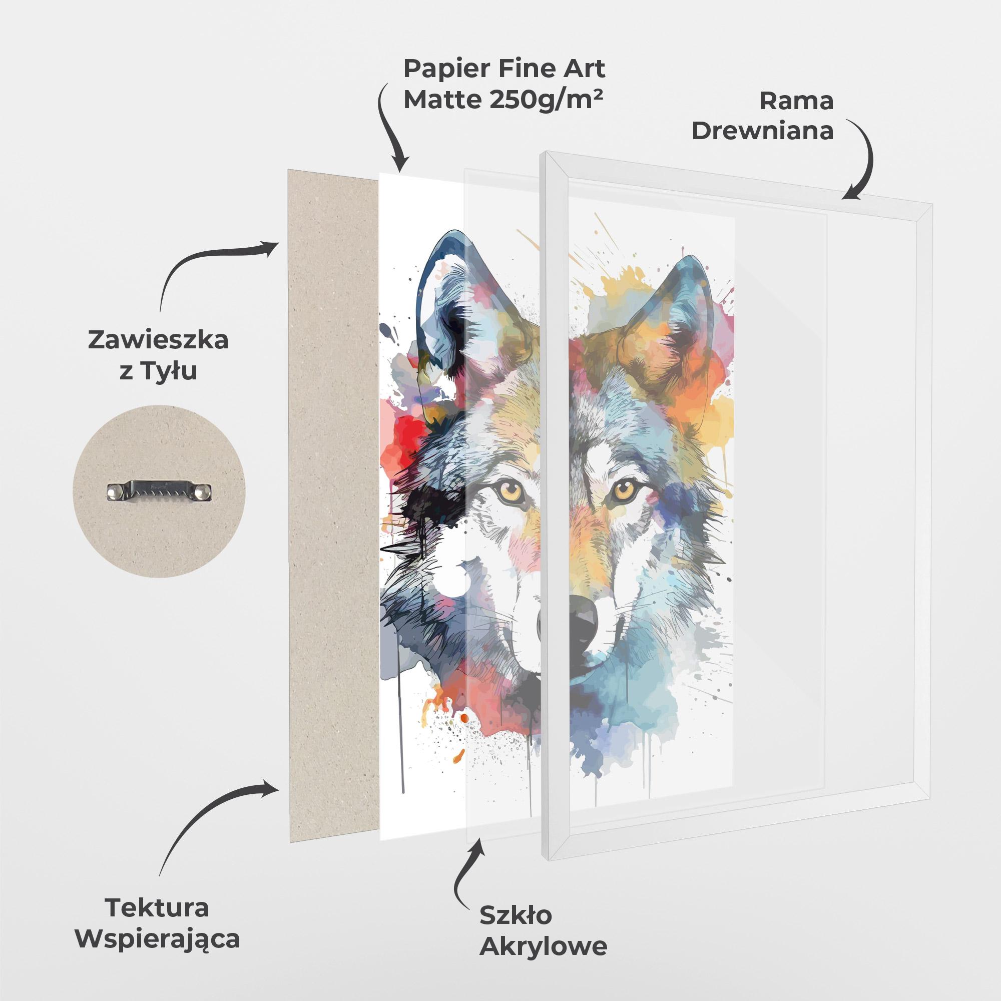 Plakat w Ramie Wolf Art mockup 1